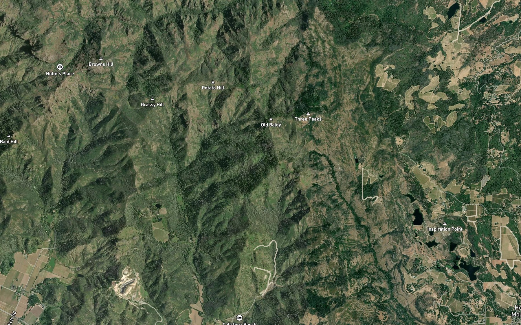 Satellite map of the Grouse Spring