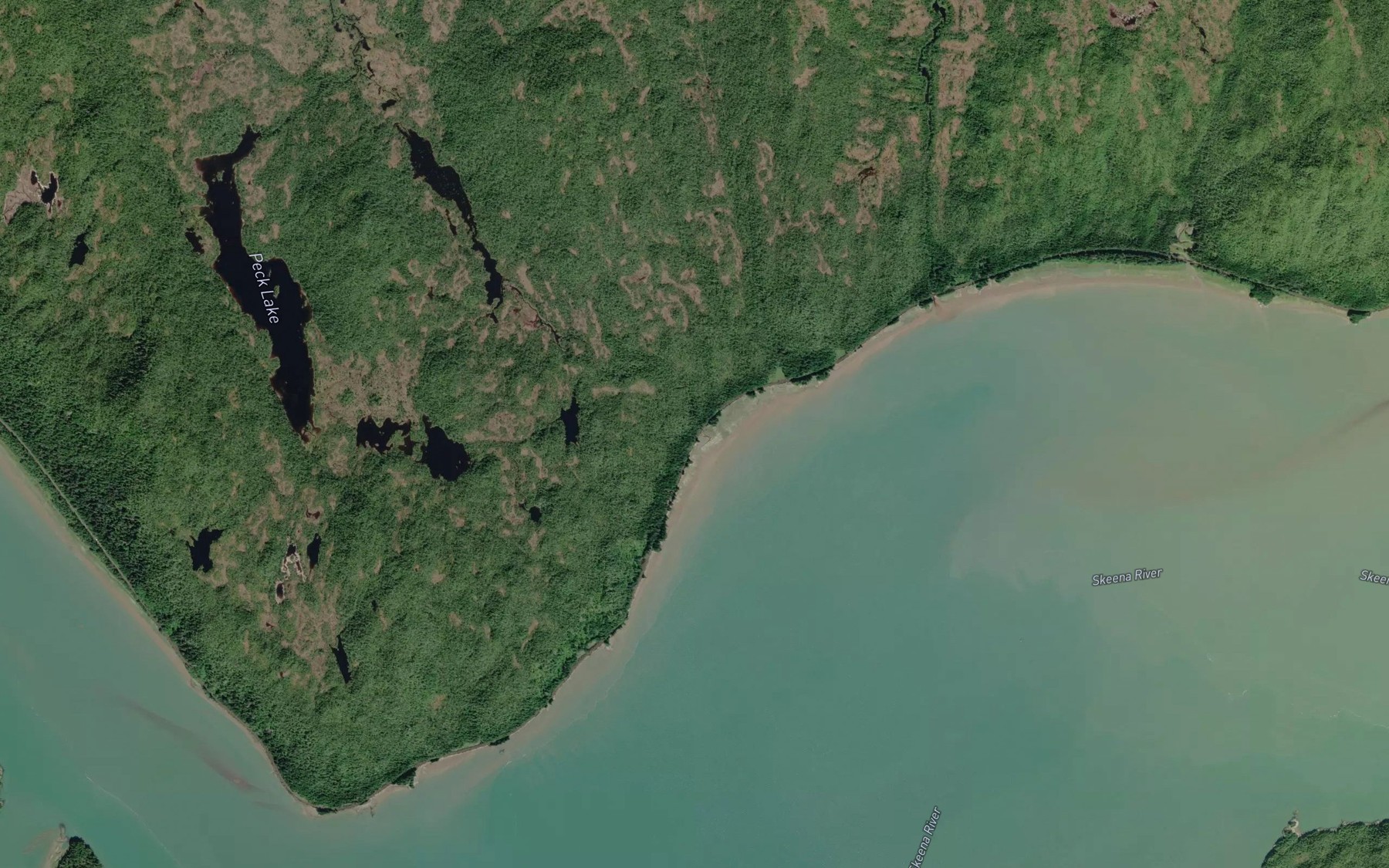 Satellite map of the MacMillan Creek