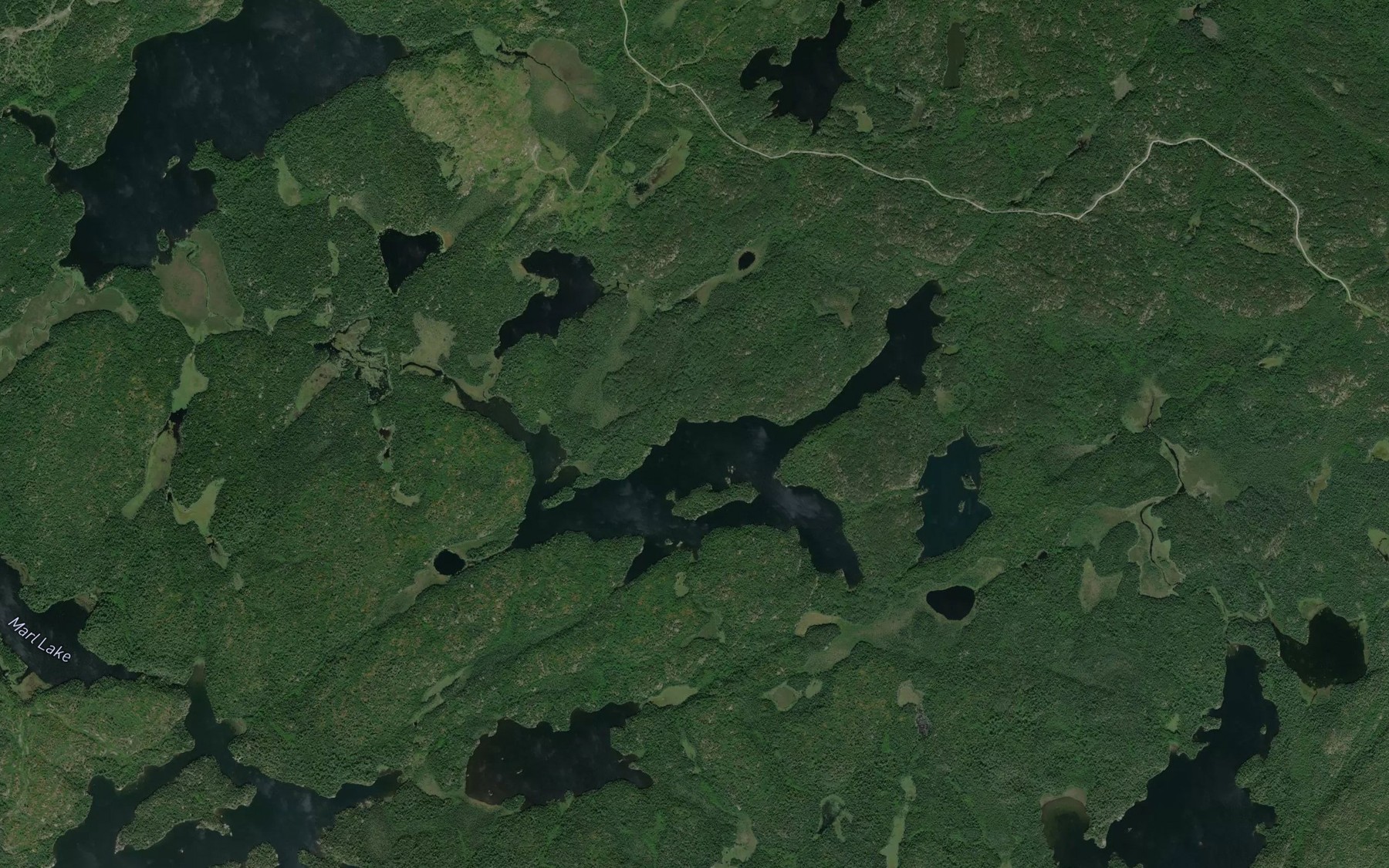 Satellite map of the Carver Lake