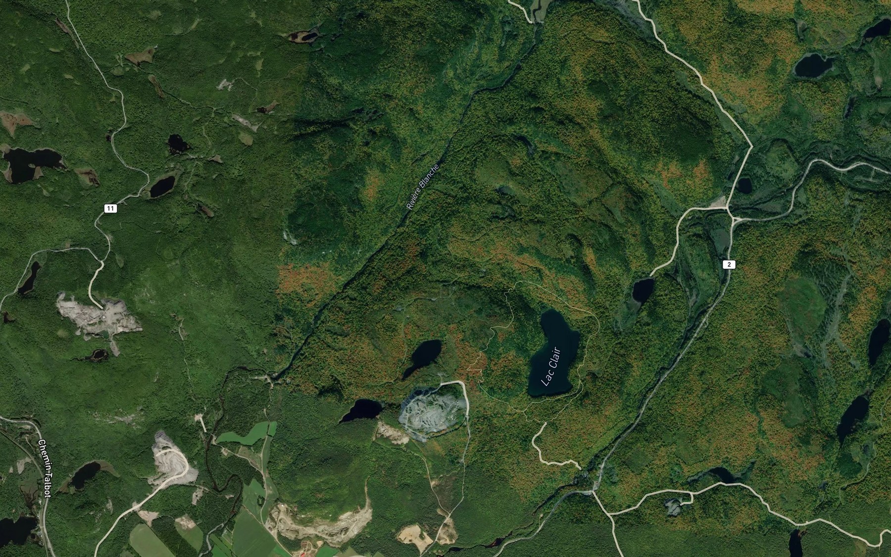Satellite map of the Lacs Kennedy
