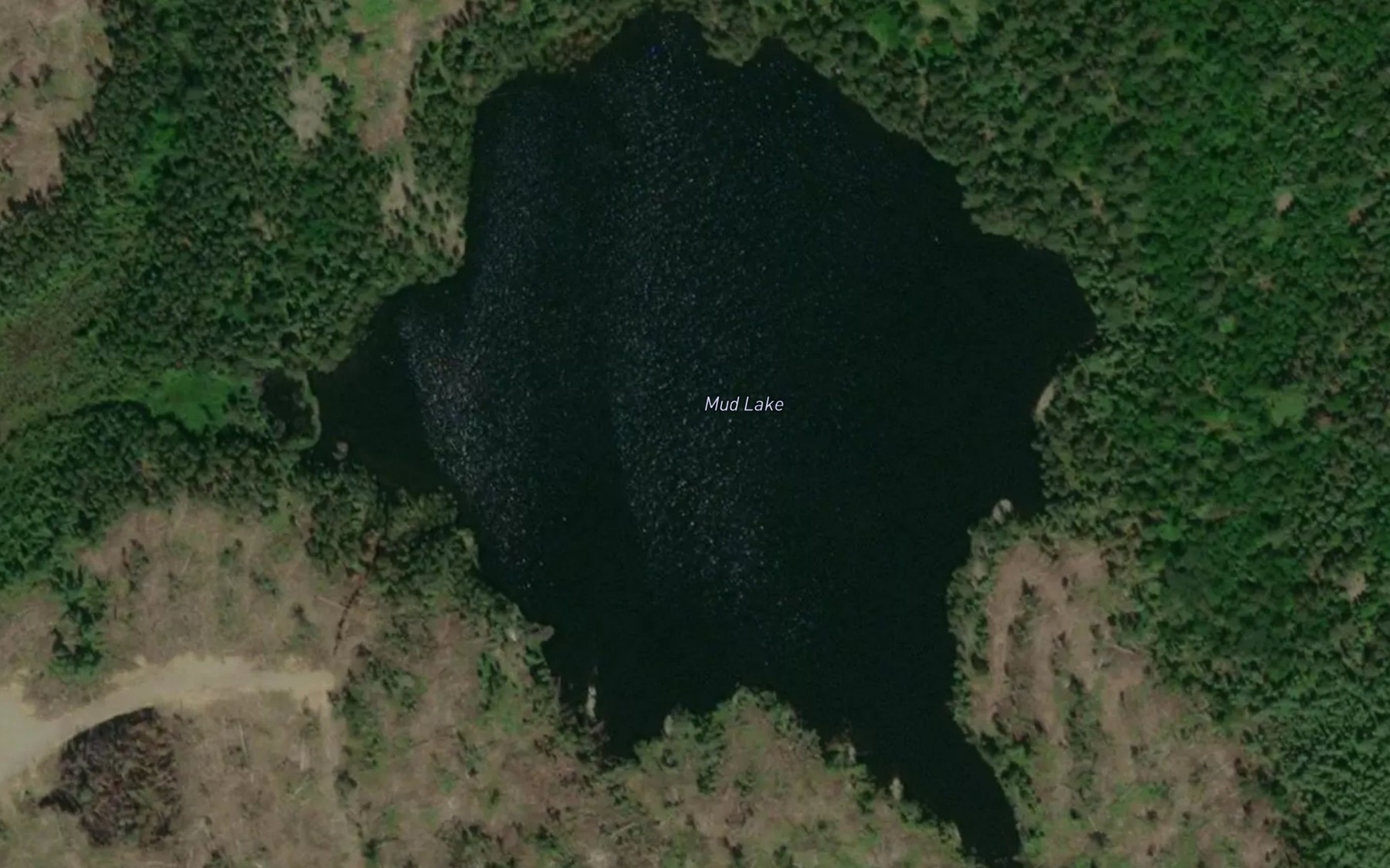 Satellite map of the Mud Lake