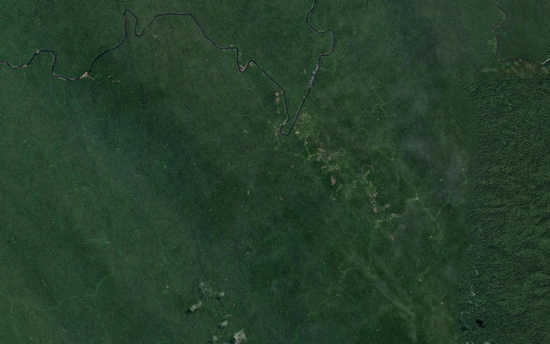 Satellite map of the Pipo Creek