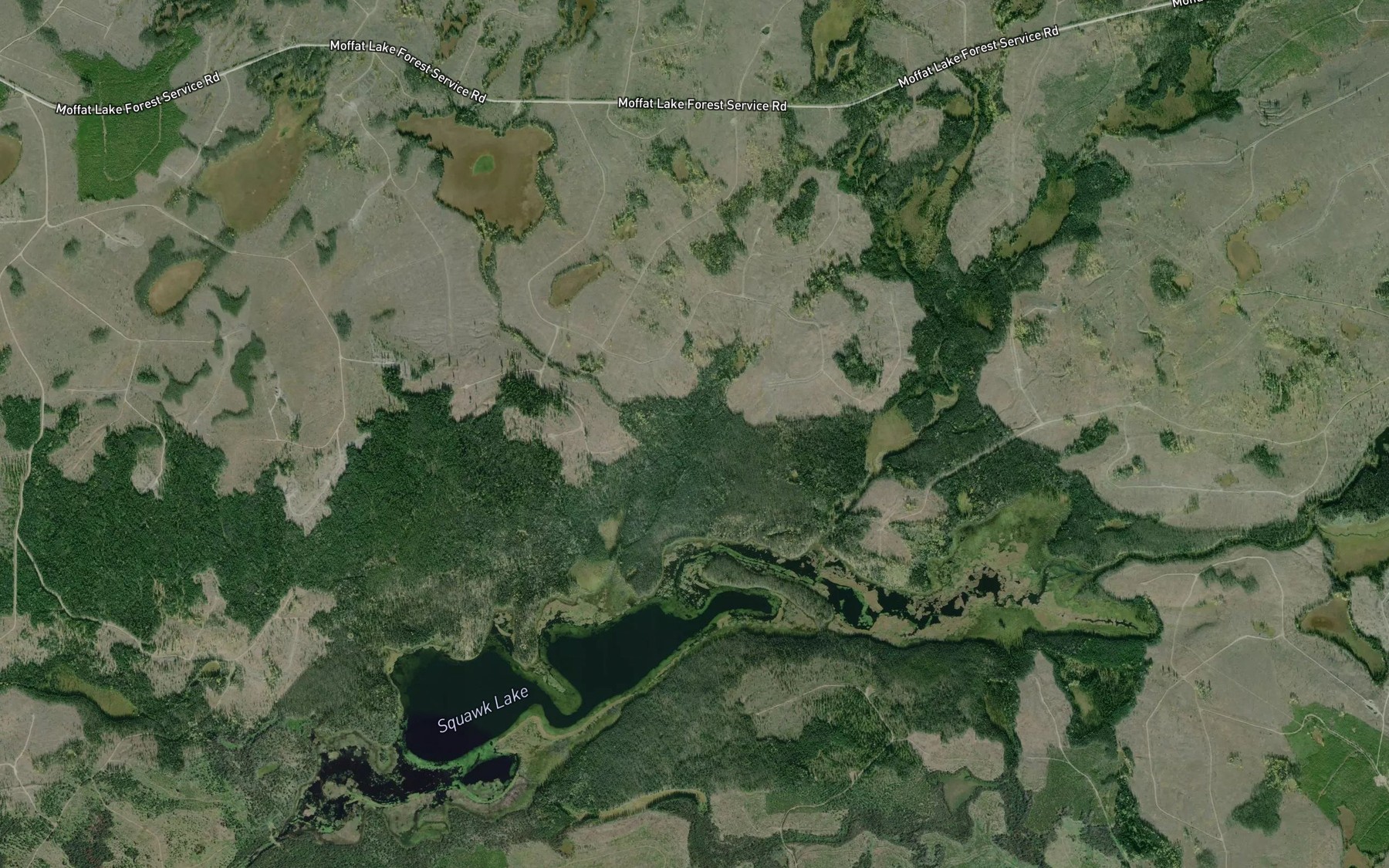 Satellite map of the Walters Creek
