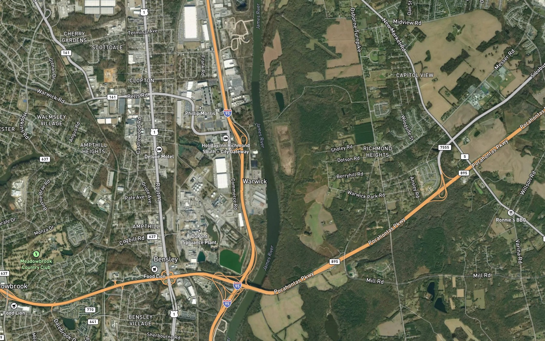Satellite map of the Spot 9