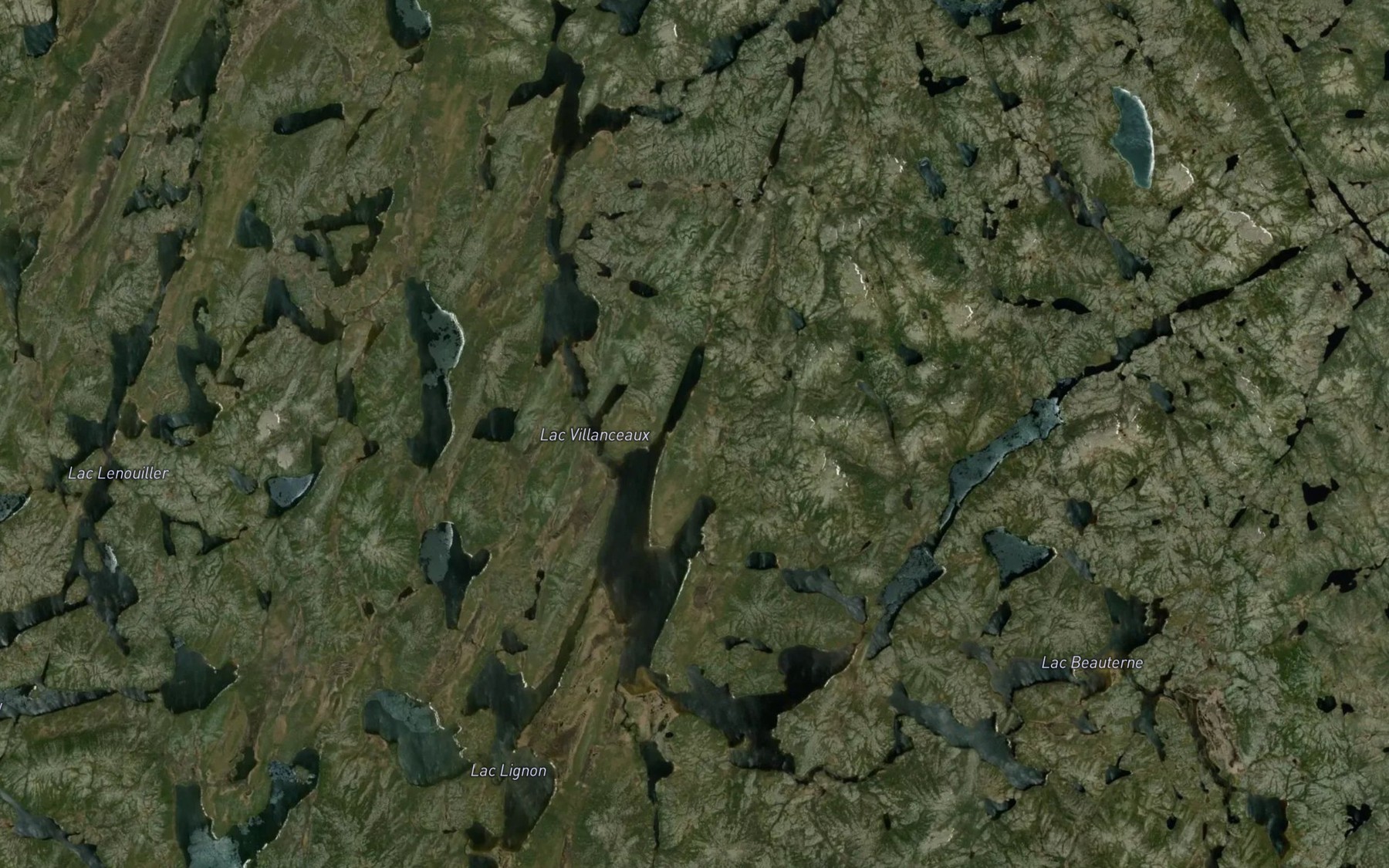 Satellite map of the Lac Villanceaux