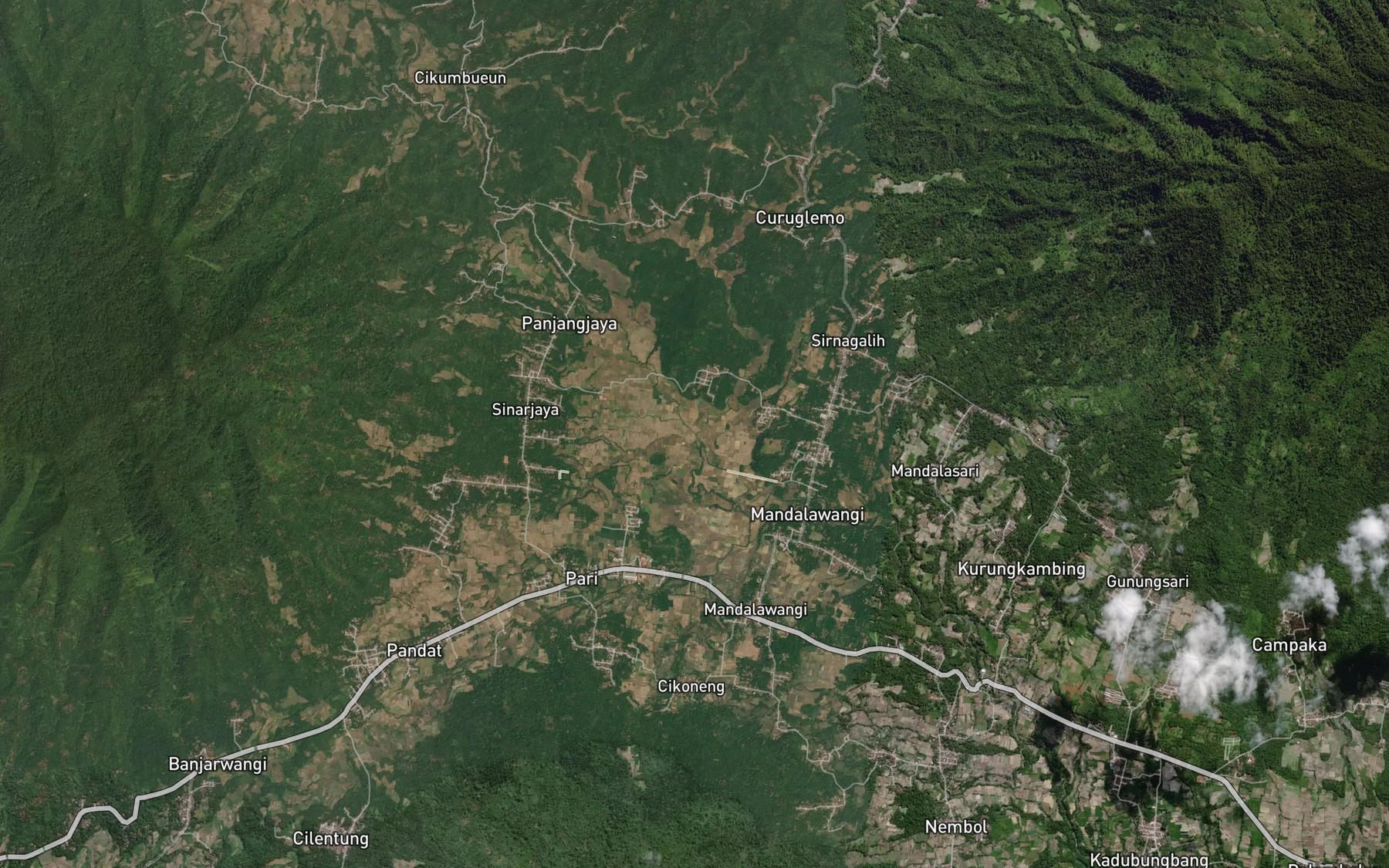 Satellite map of the Ci Bilau
