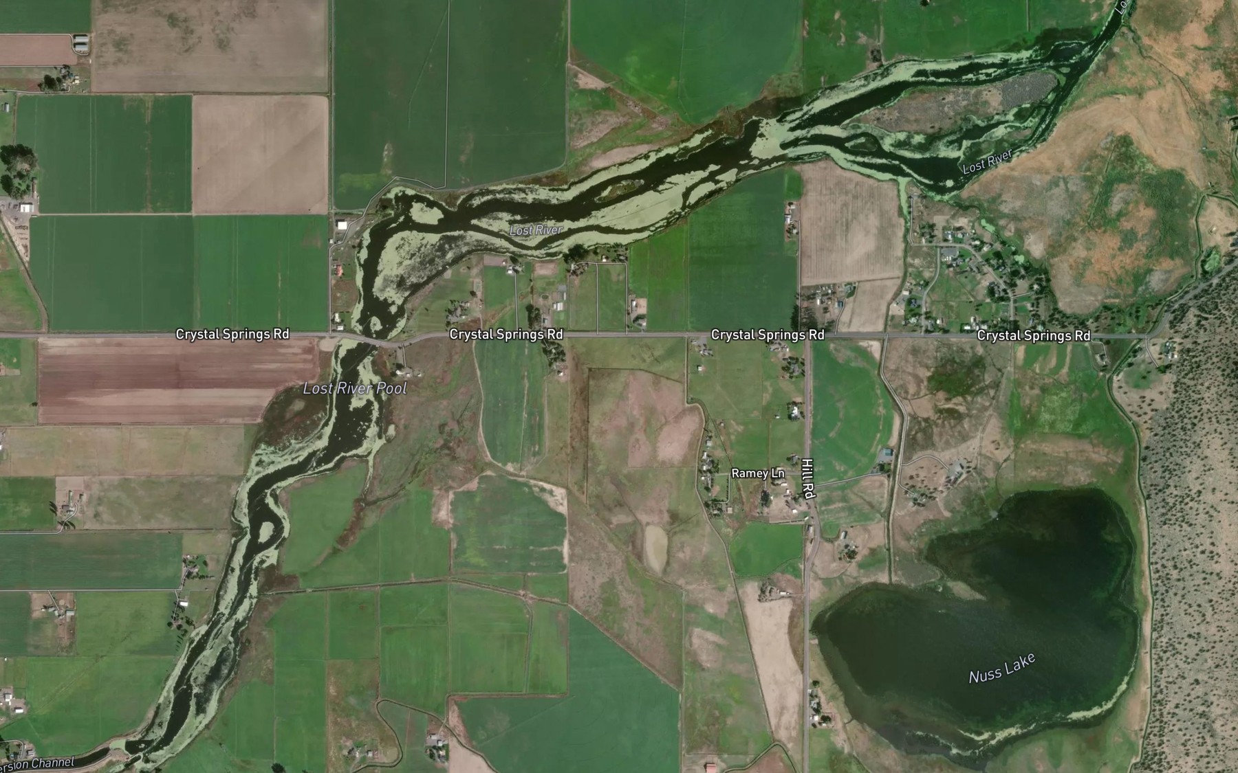 Satellite map of the Lost River Pool