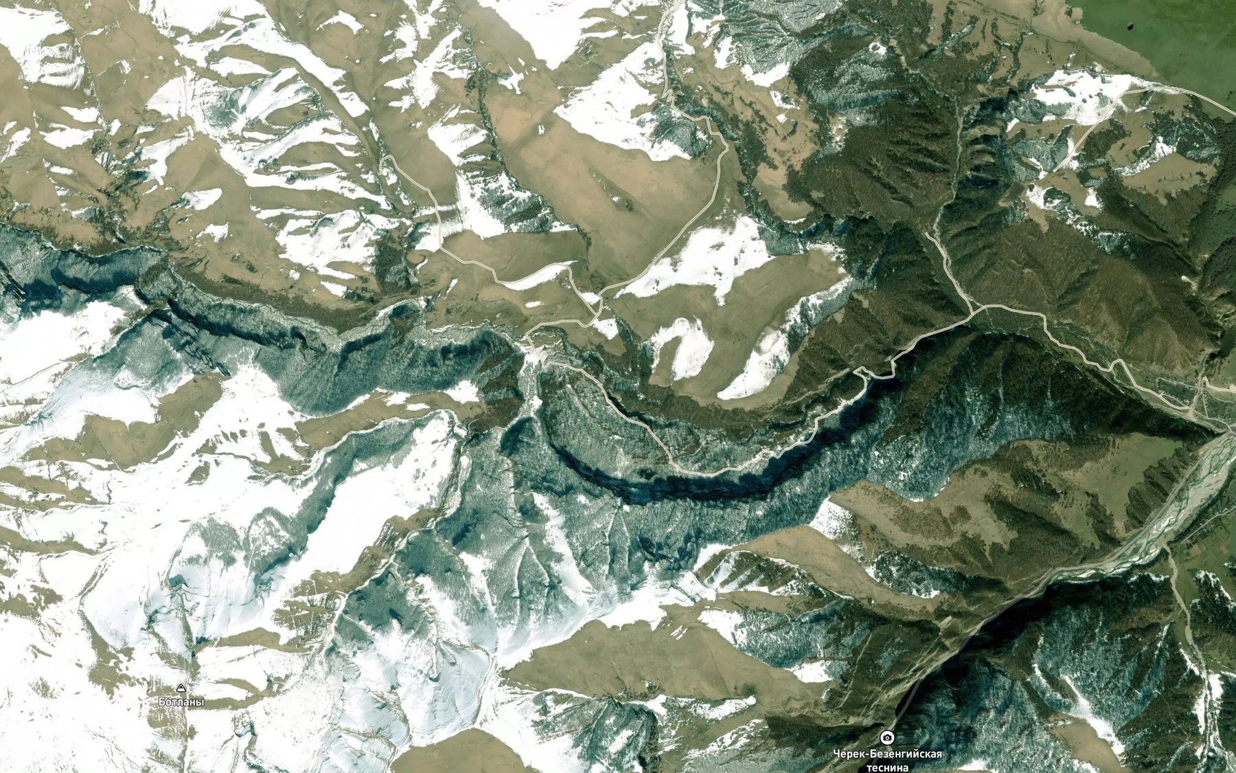 Satellite map of the Zhagdansu