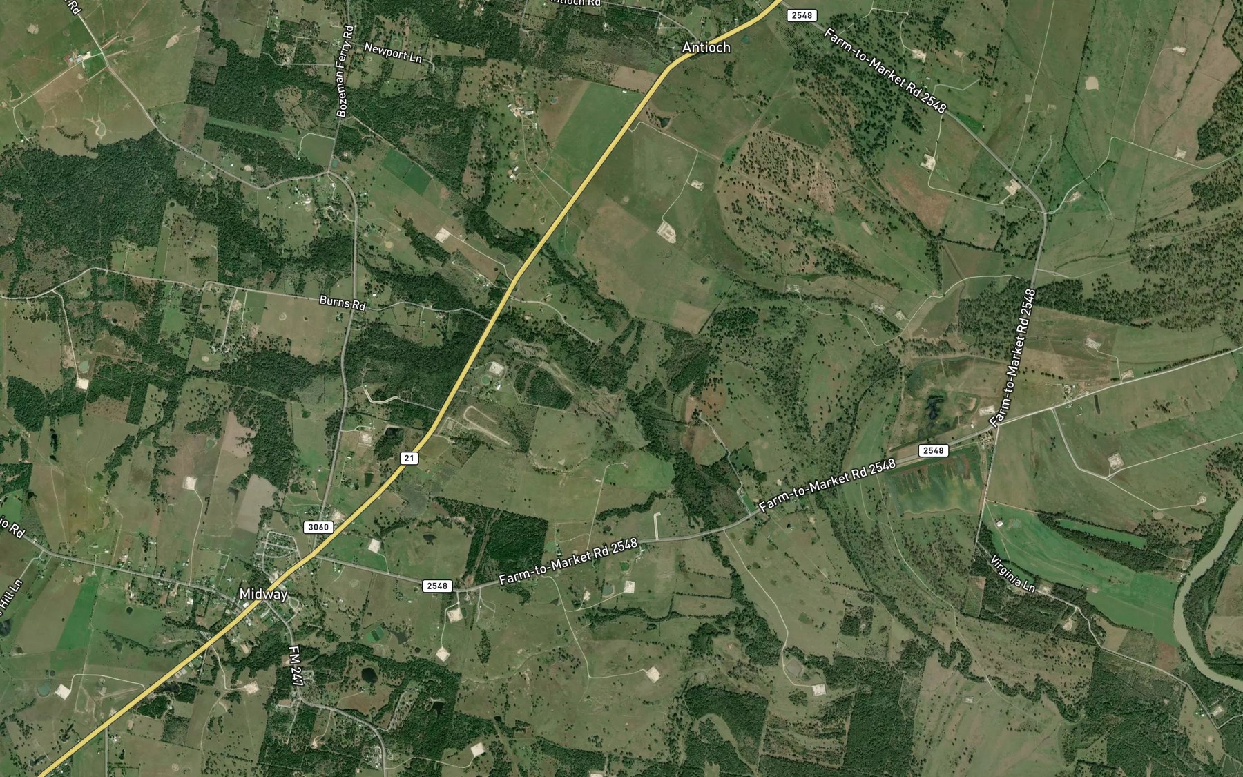 Satellite map of the Cedar Lake Branch