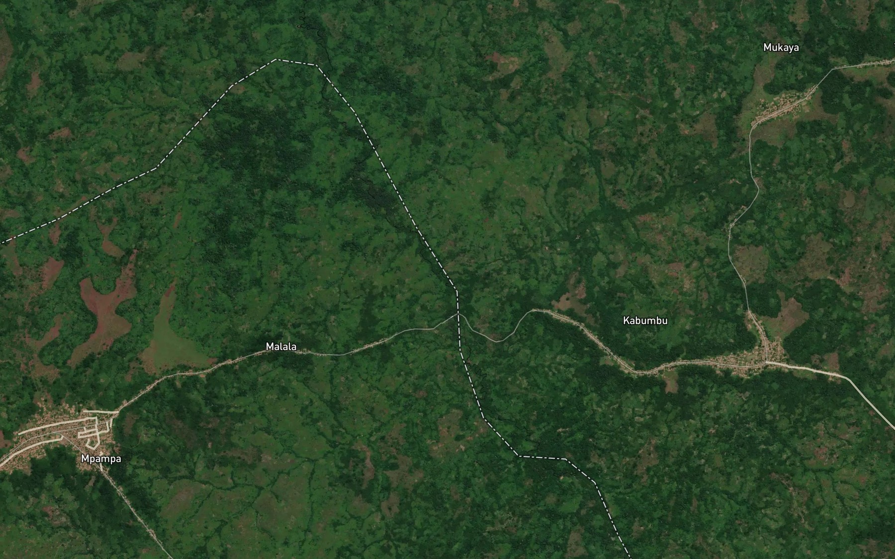 Satellite map of the Tshipunza