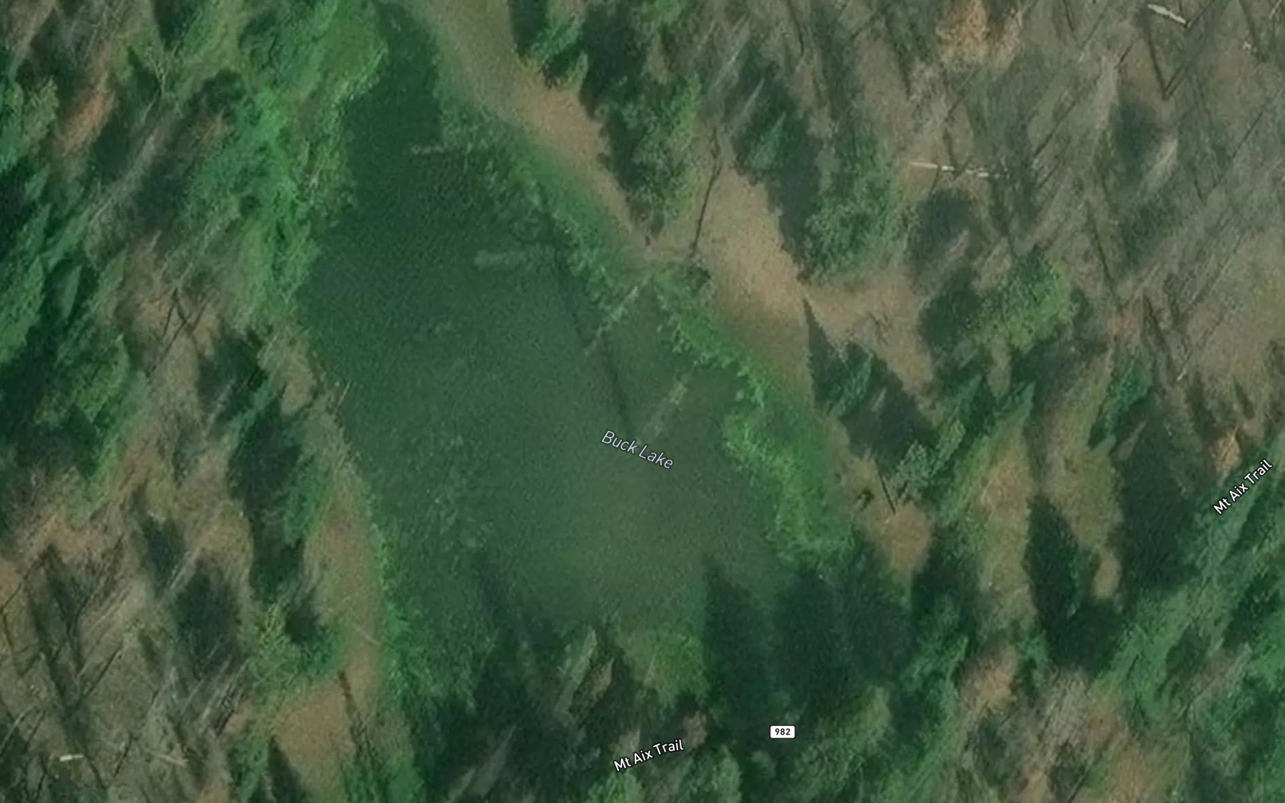 Satellite map of the Buck Lake