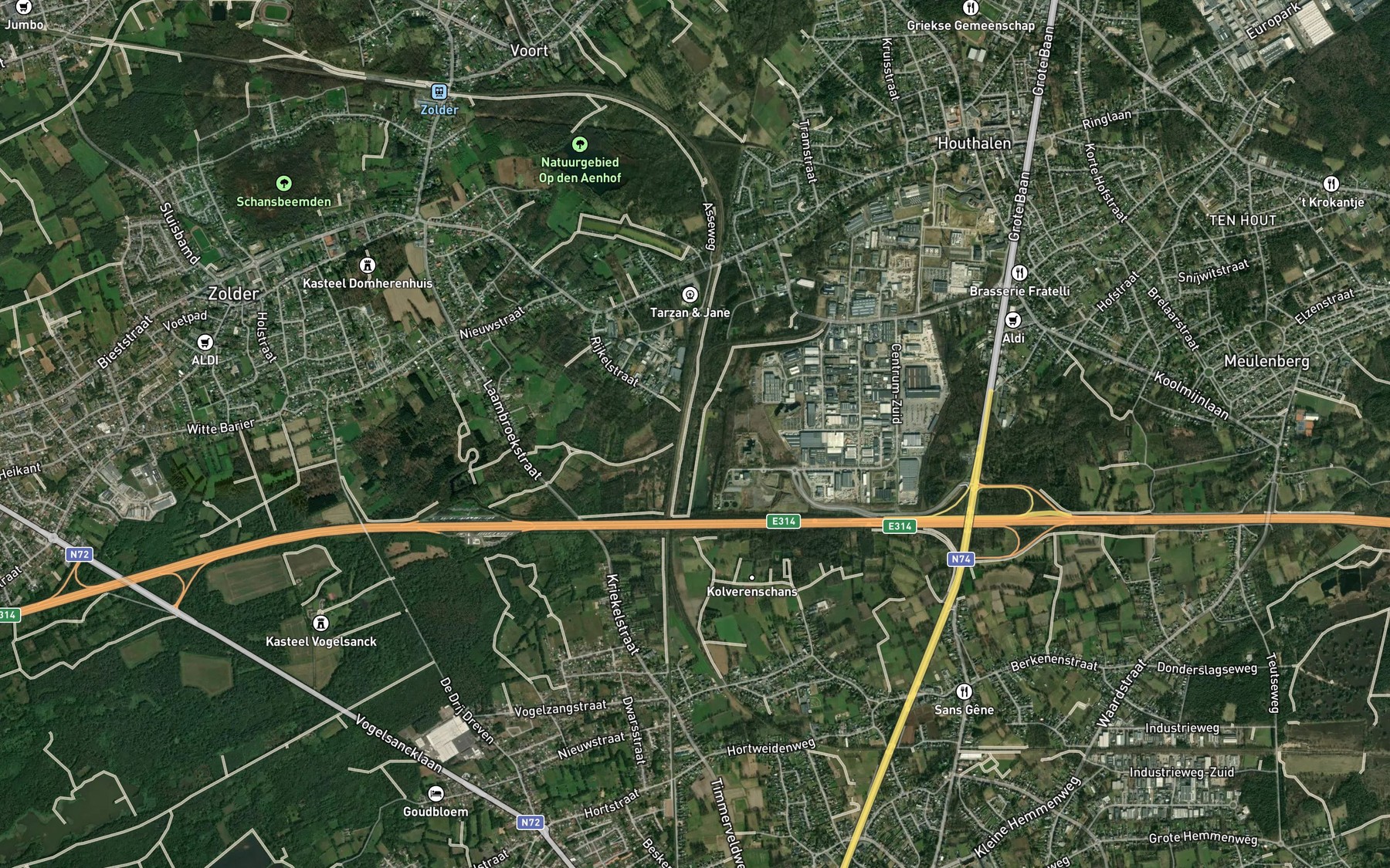 Satellite map of the Roodebeek