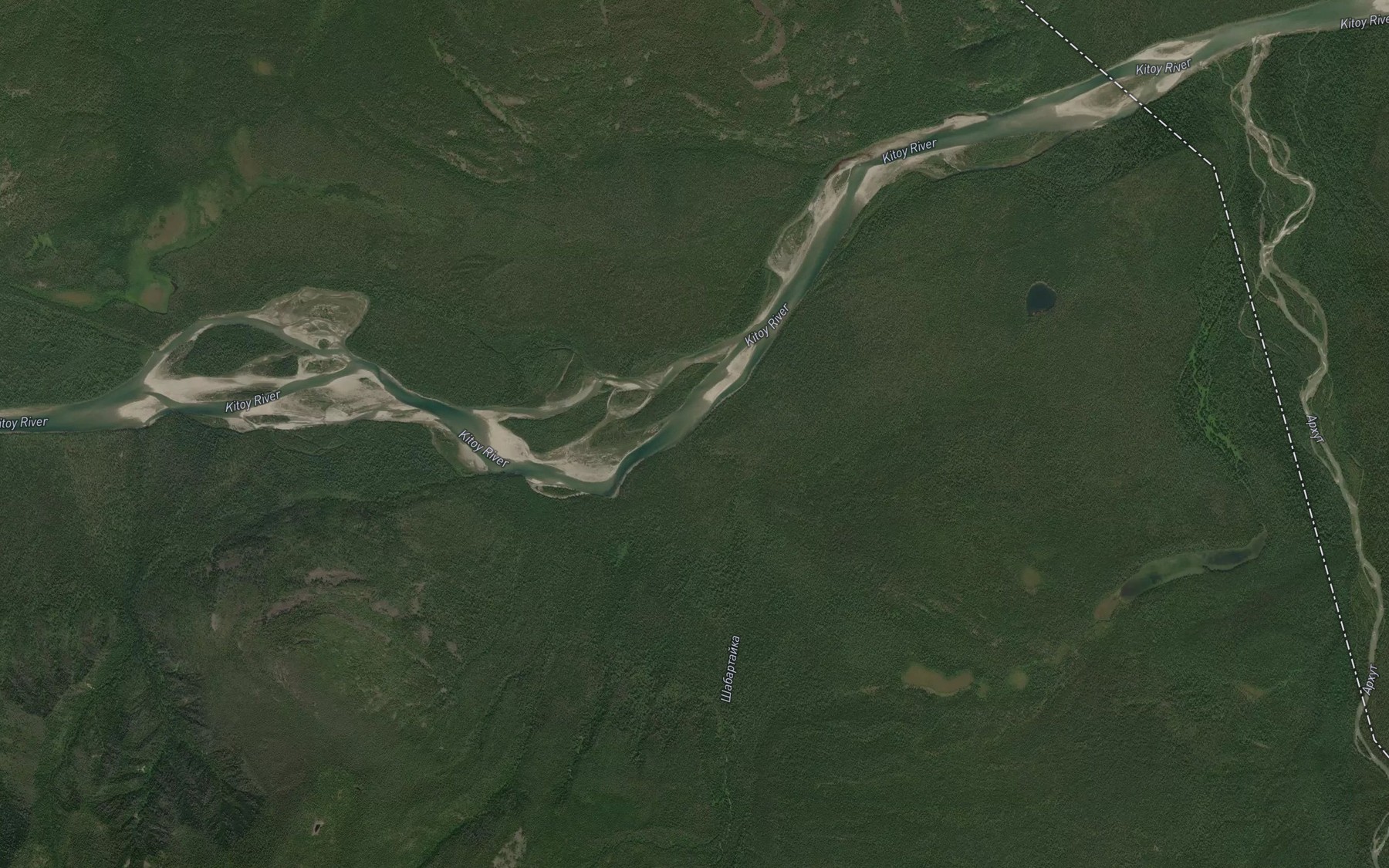 Satellite map of the Shabartayka