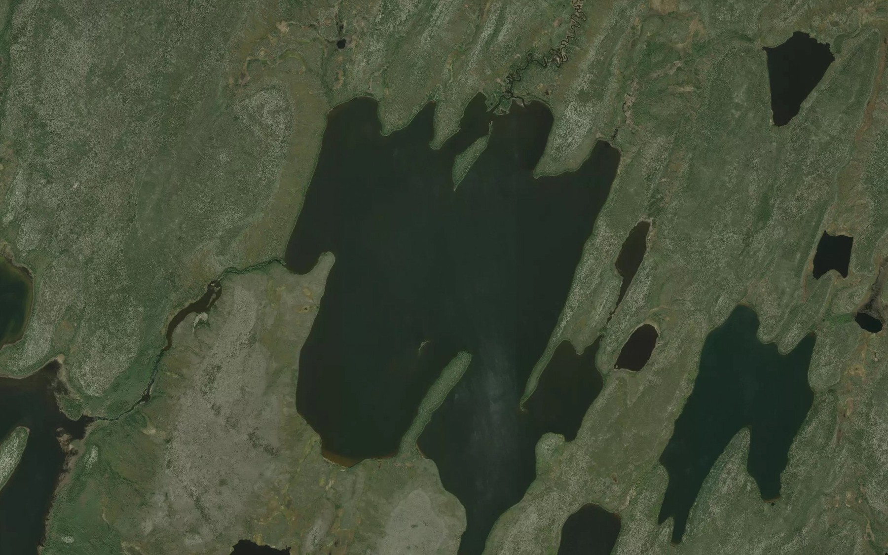 Satellite map of the Mahekan Lake