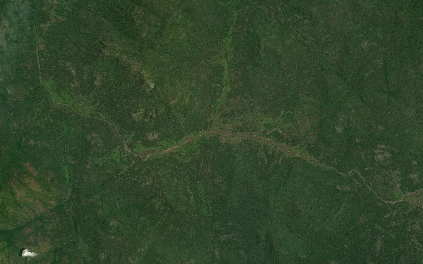 Satellite map of the River Brum