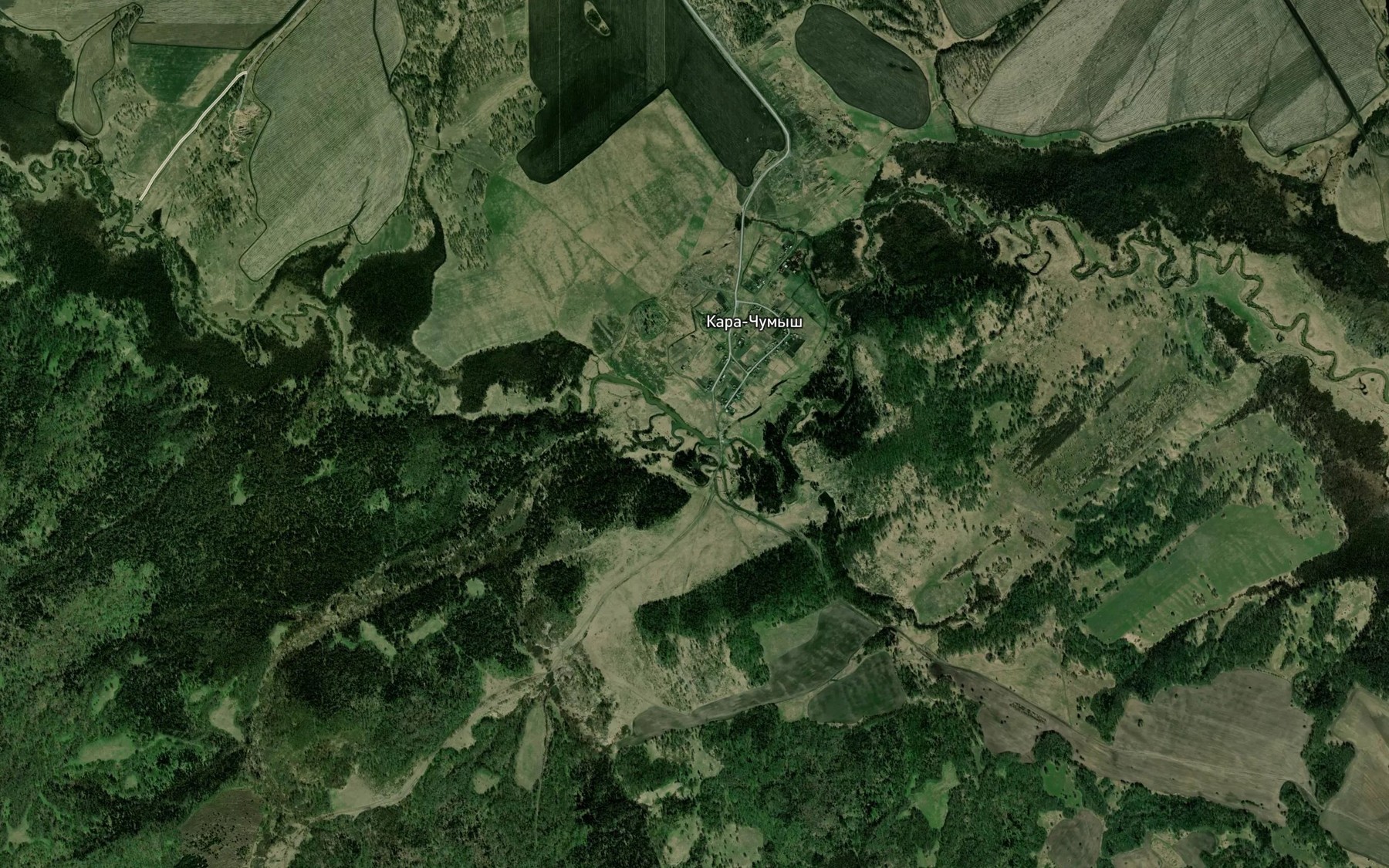 Satellite map of the Kazanka