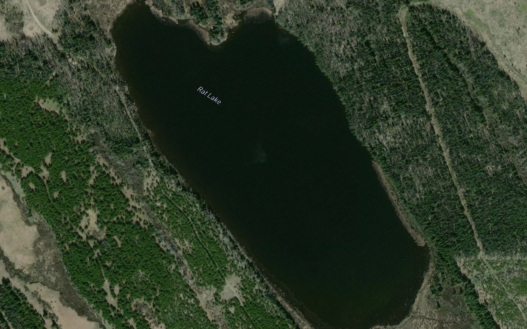 Satellite map of the Rat Lake