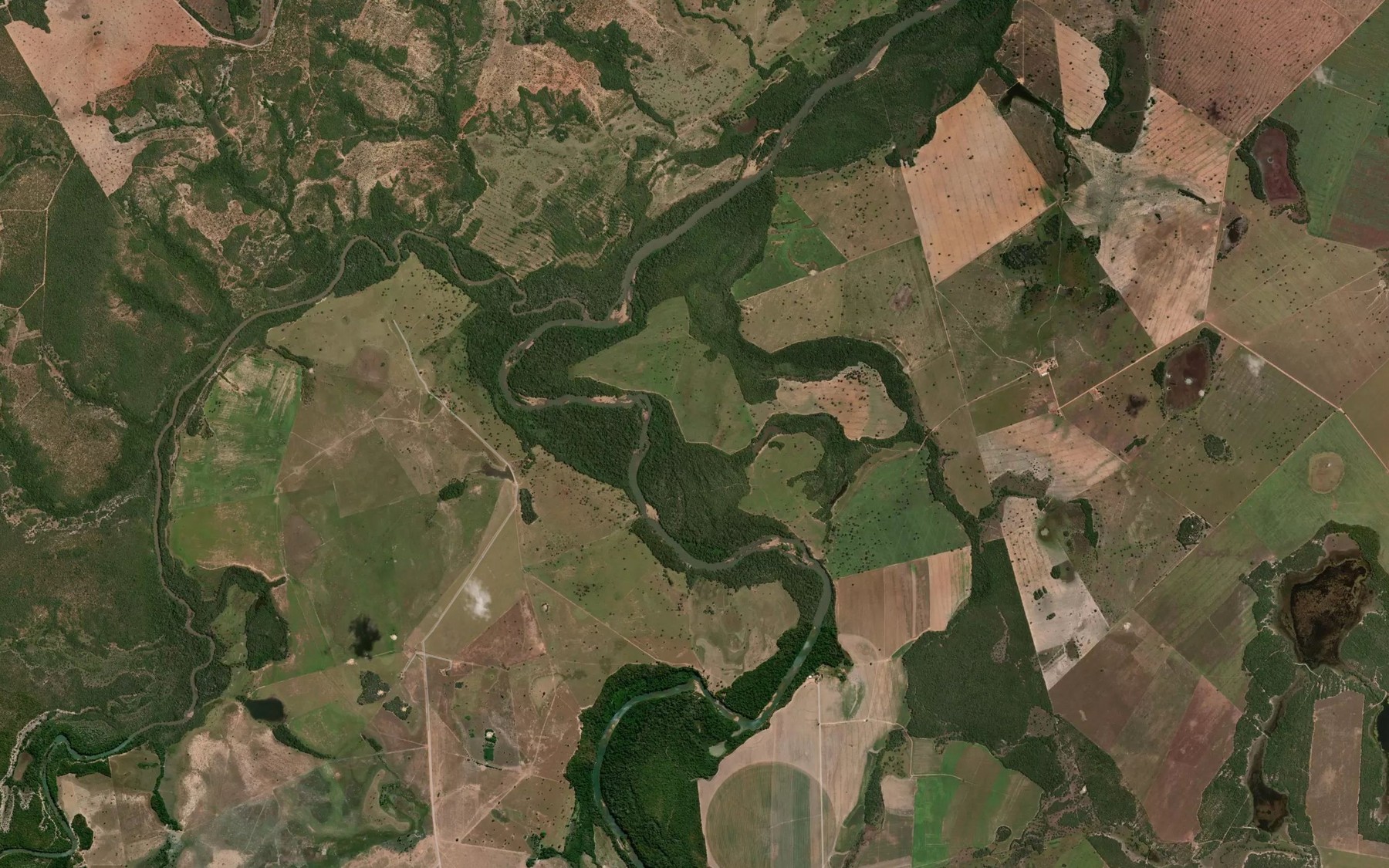 Satellite map of the Corrego da Mata