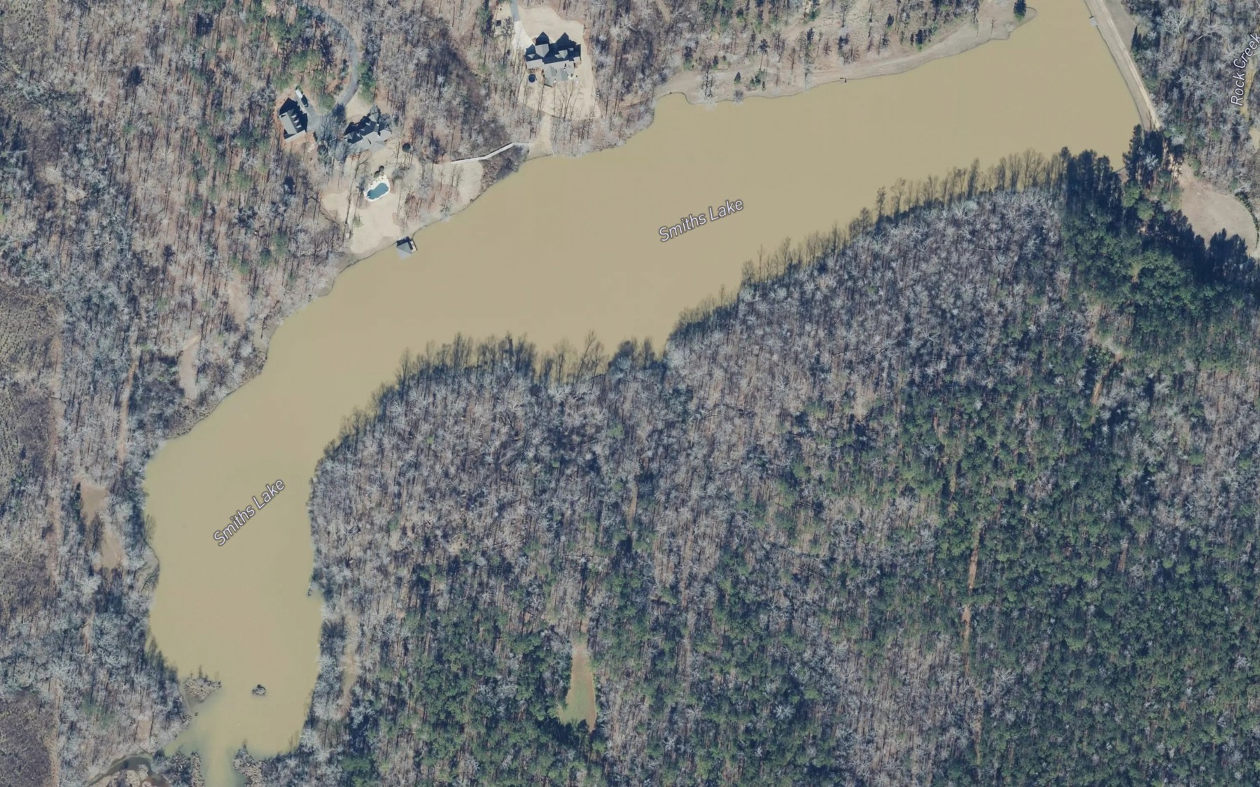 Satellite map of the Smiths Lake