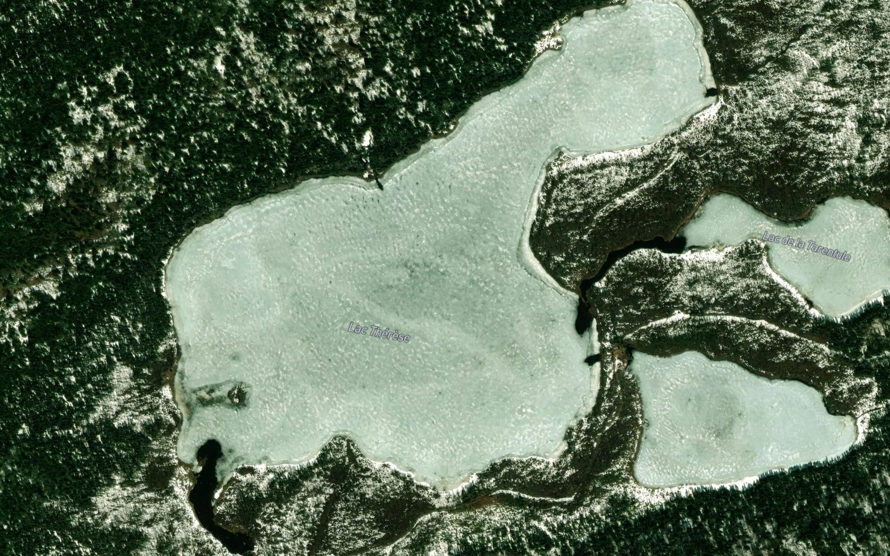 Satellite map of the Lac Therese