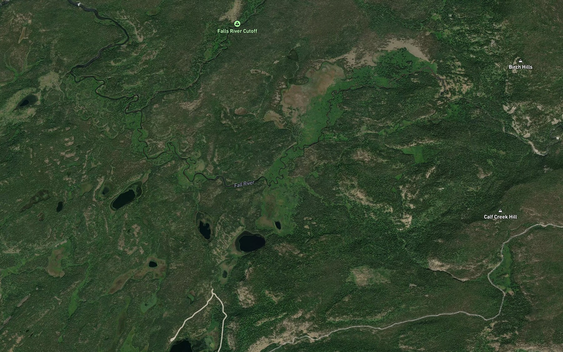 Satellite map of the Calf Creek