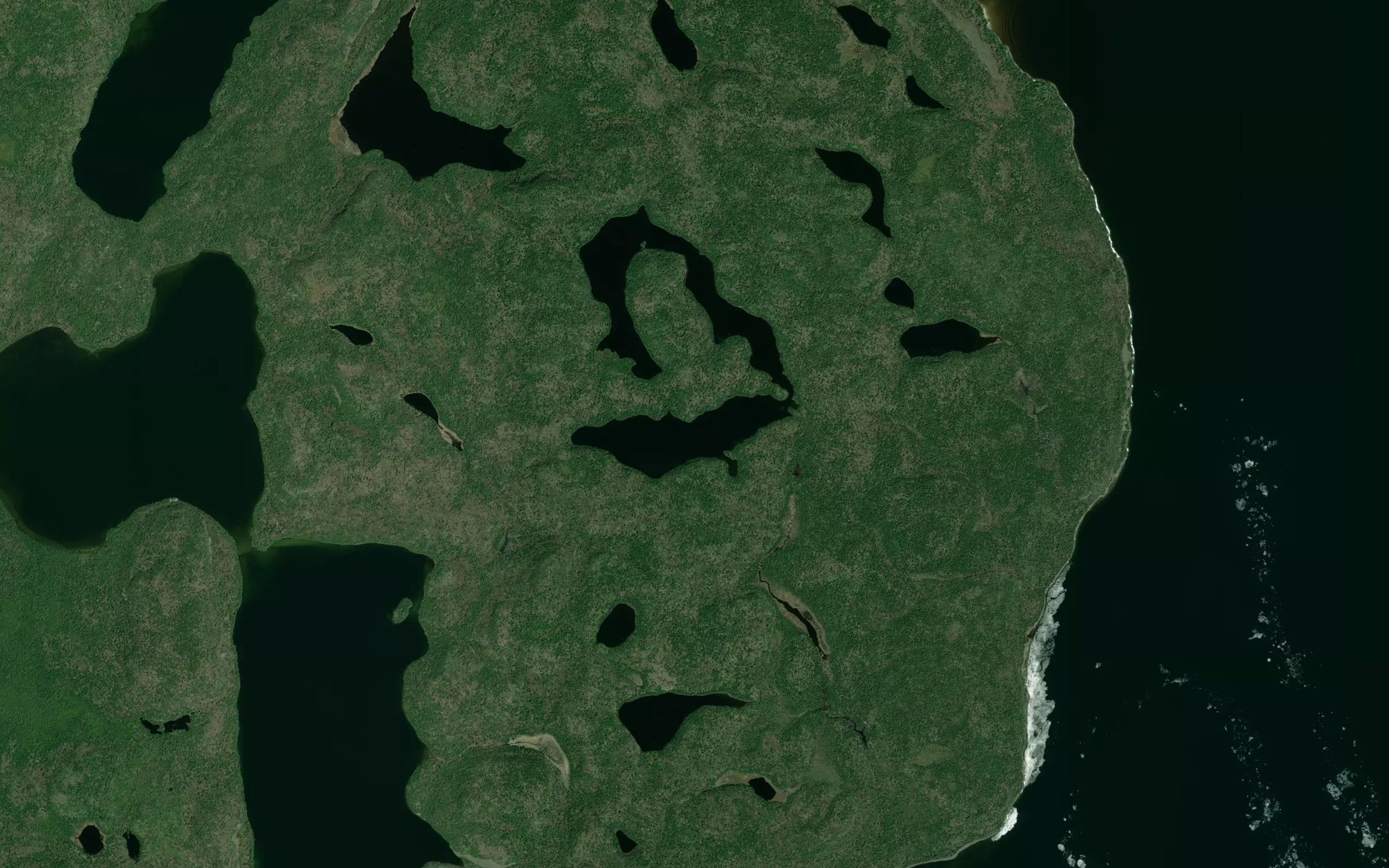 Satellite map of the Clamp Lake