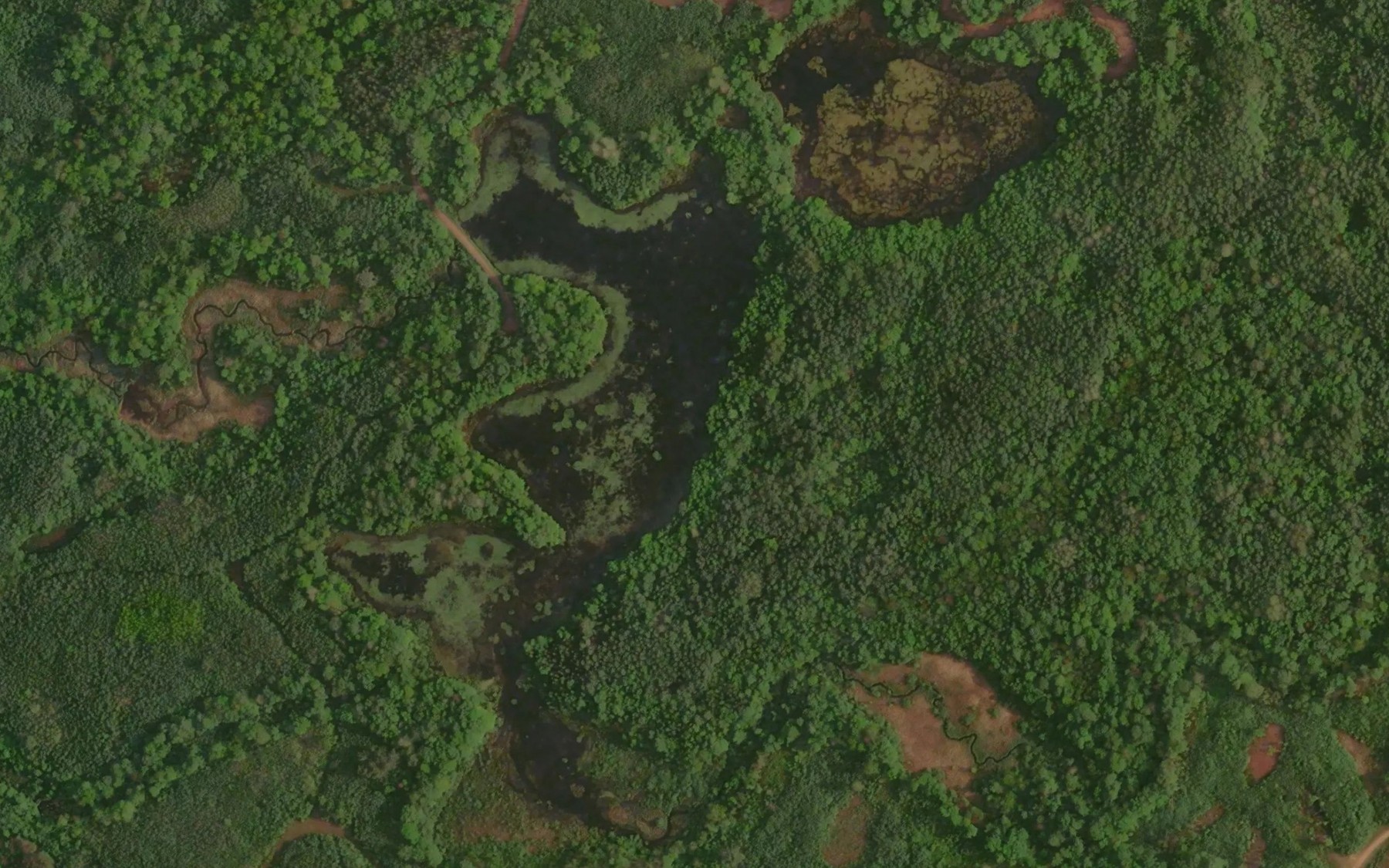Satellite map of the Willow Creek Flowage Number One
