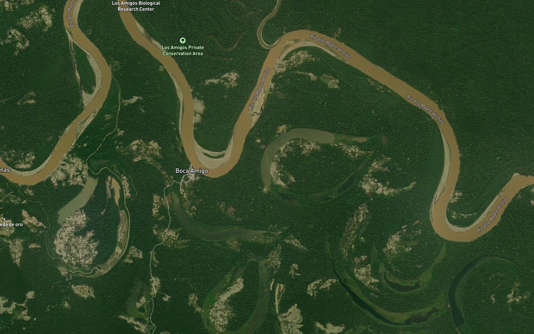 Satellite map of the Laguna Pichon