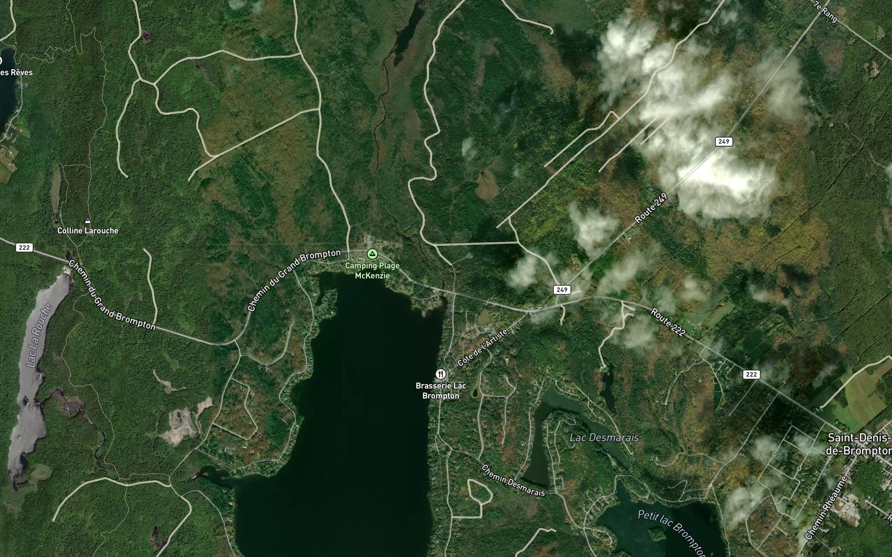Satellite map of the Ruisseau Lamontagne