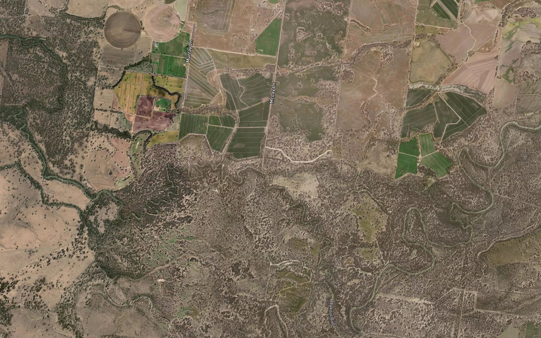 Satellite map of the Griminal Creek