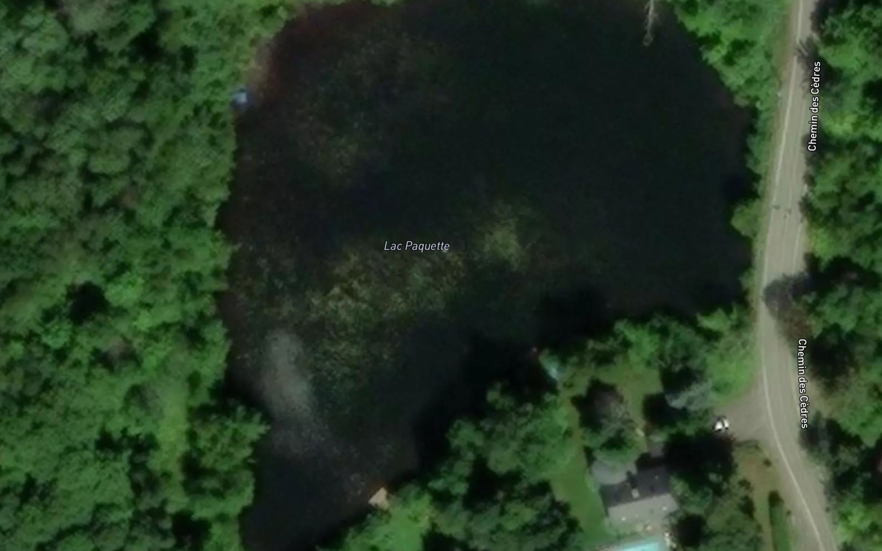 Satellite map of the Lac Paquette