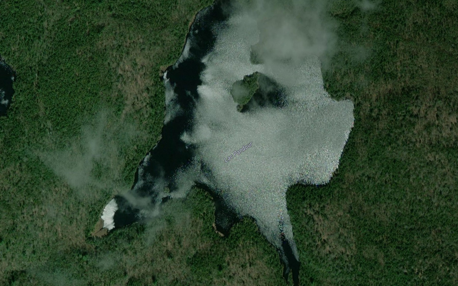 Satellite map of the Lac Pandour