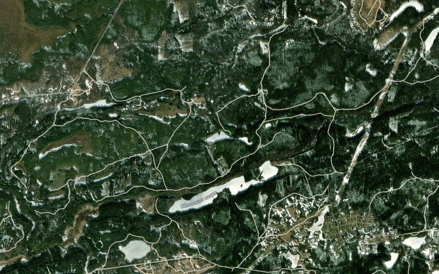 Satellite map of the Ozero Chernoye