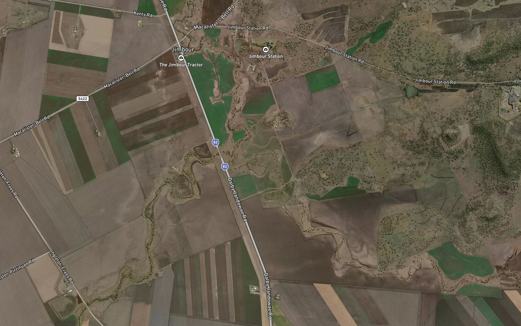 Satellite map of the Cattle Creek
