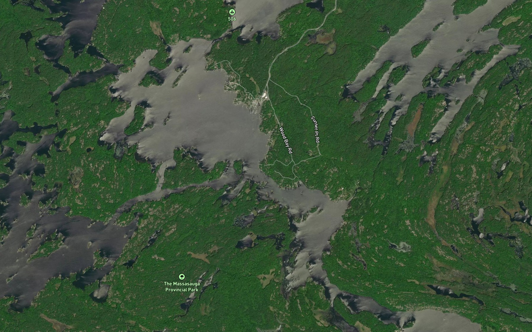 Satellite map of the Moon River