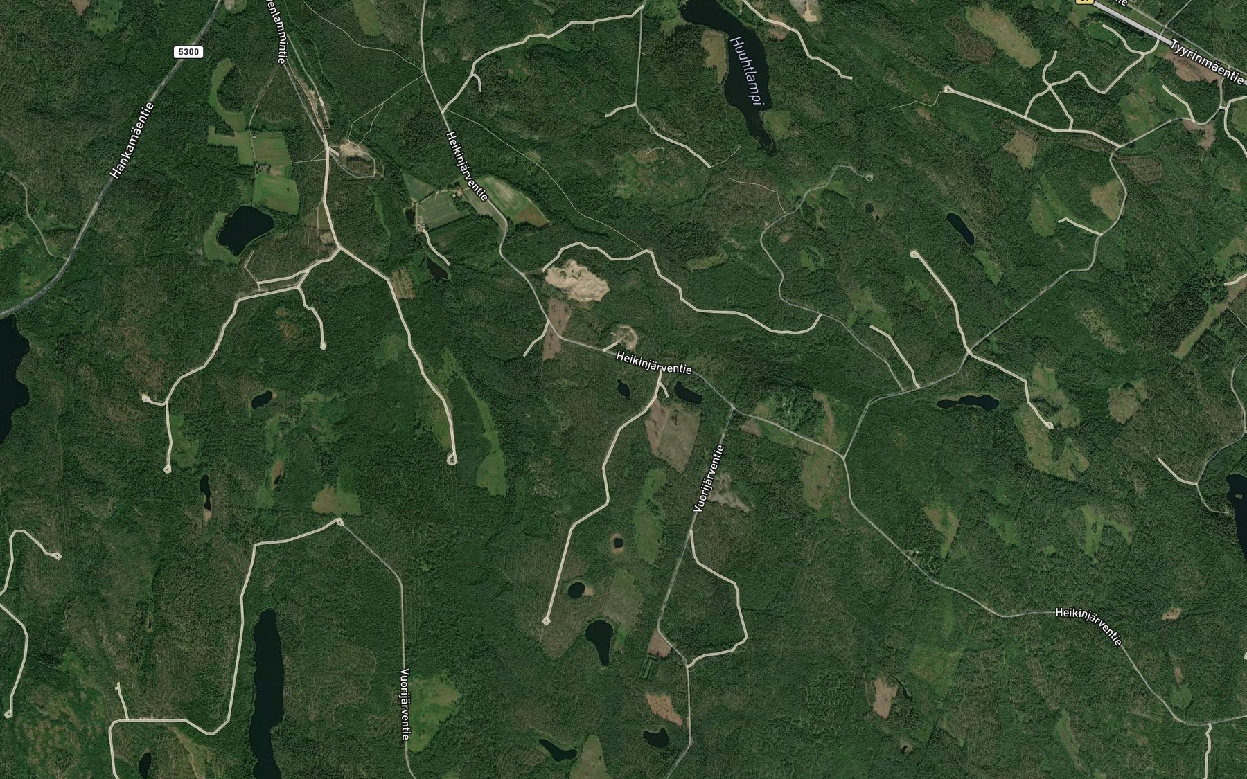 Satellite map of the Piippulampi