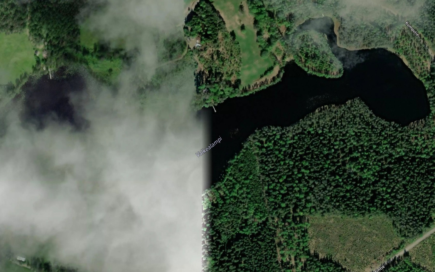 Satellite map of the Valkealampi