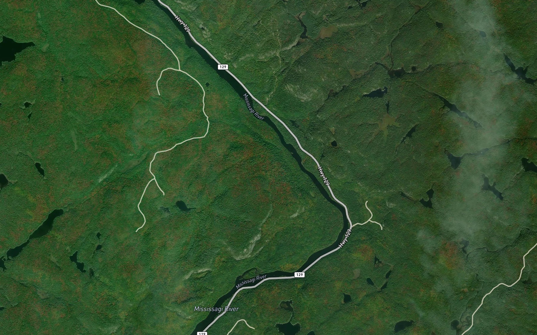 Satellite map of the Grindstone Creek