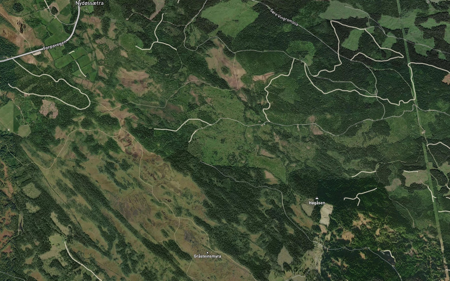 Satellite map of the Bjornstadbekken
