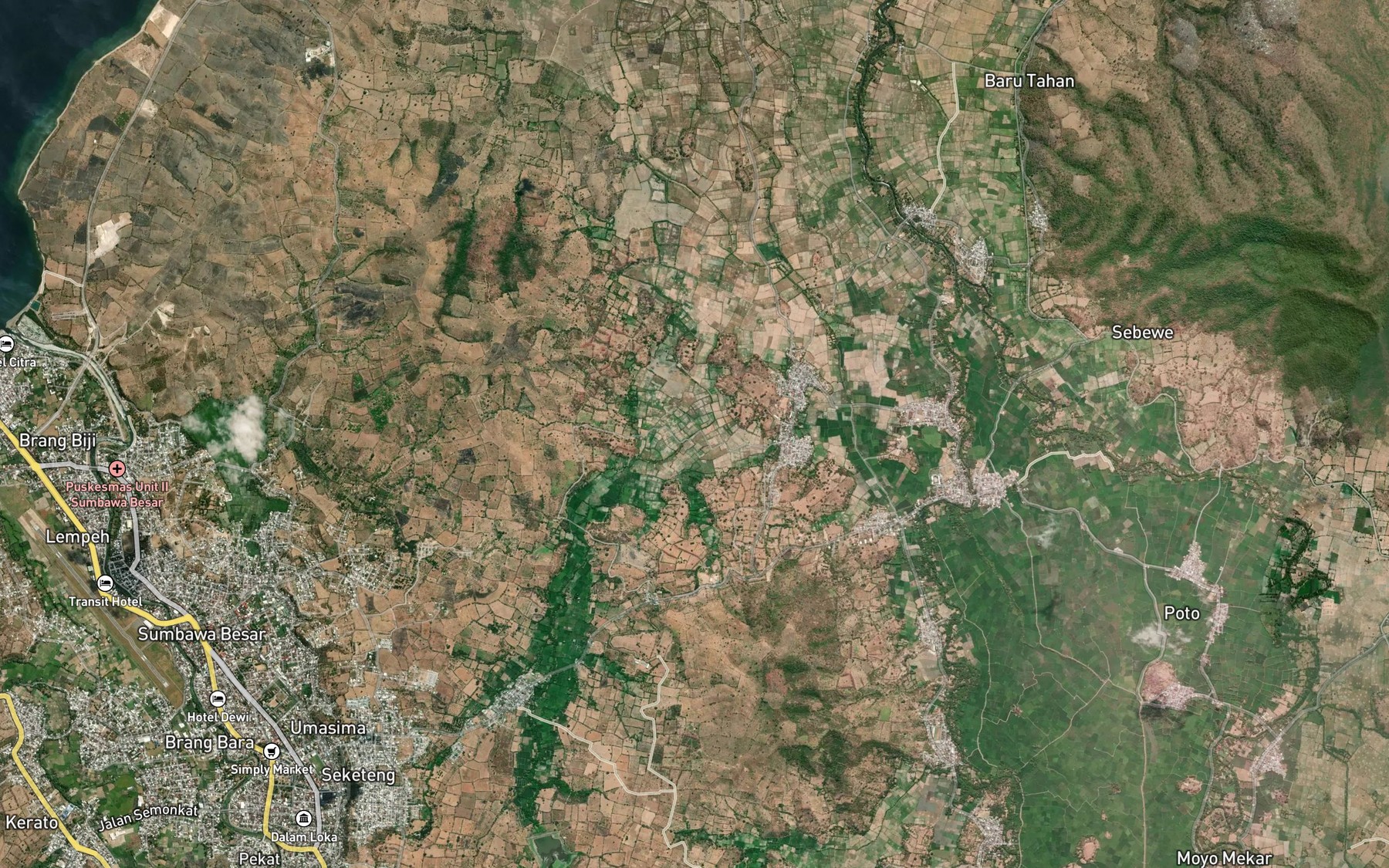 Satellite map of the Kokar Raberas