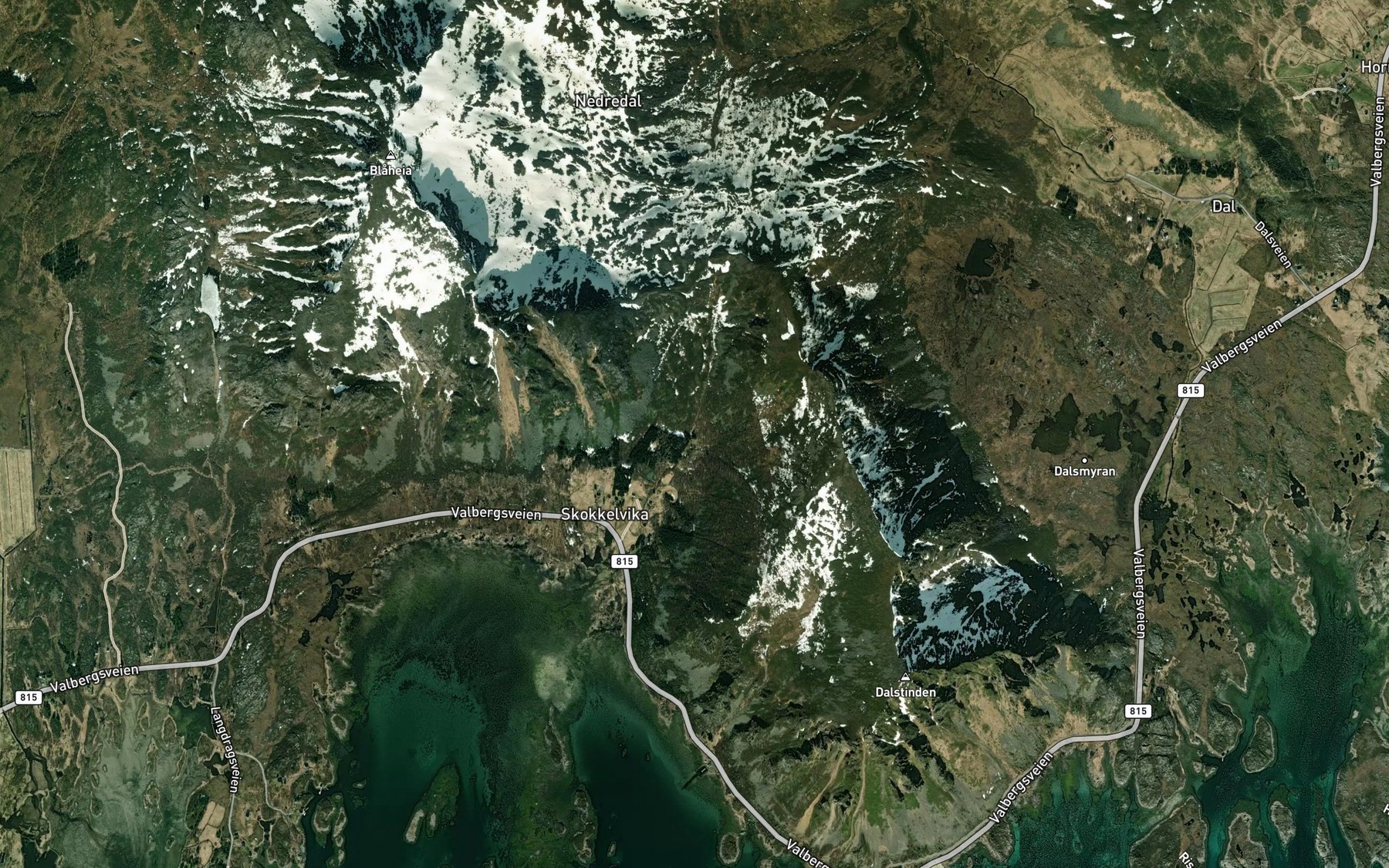 Satellite map of the Molnelva
