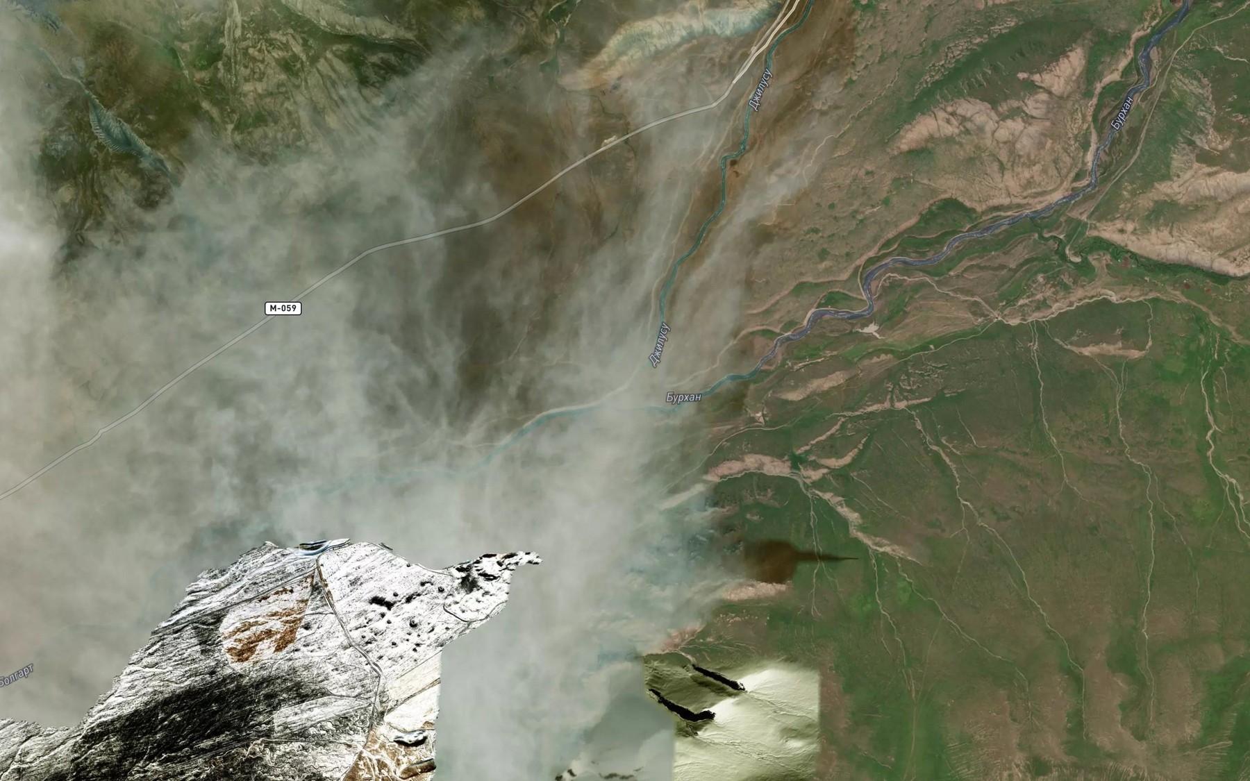 Satellite map of the Dzhilusu