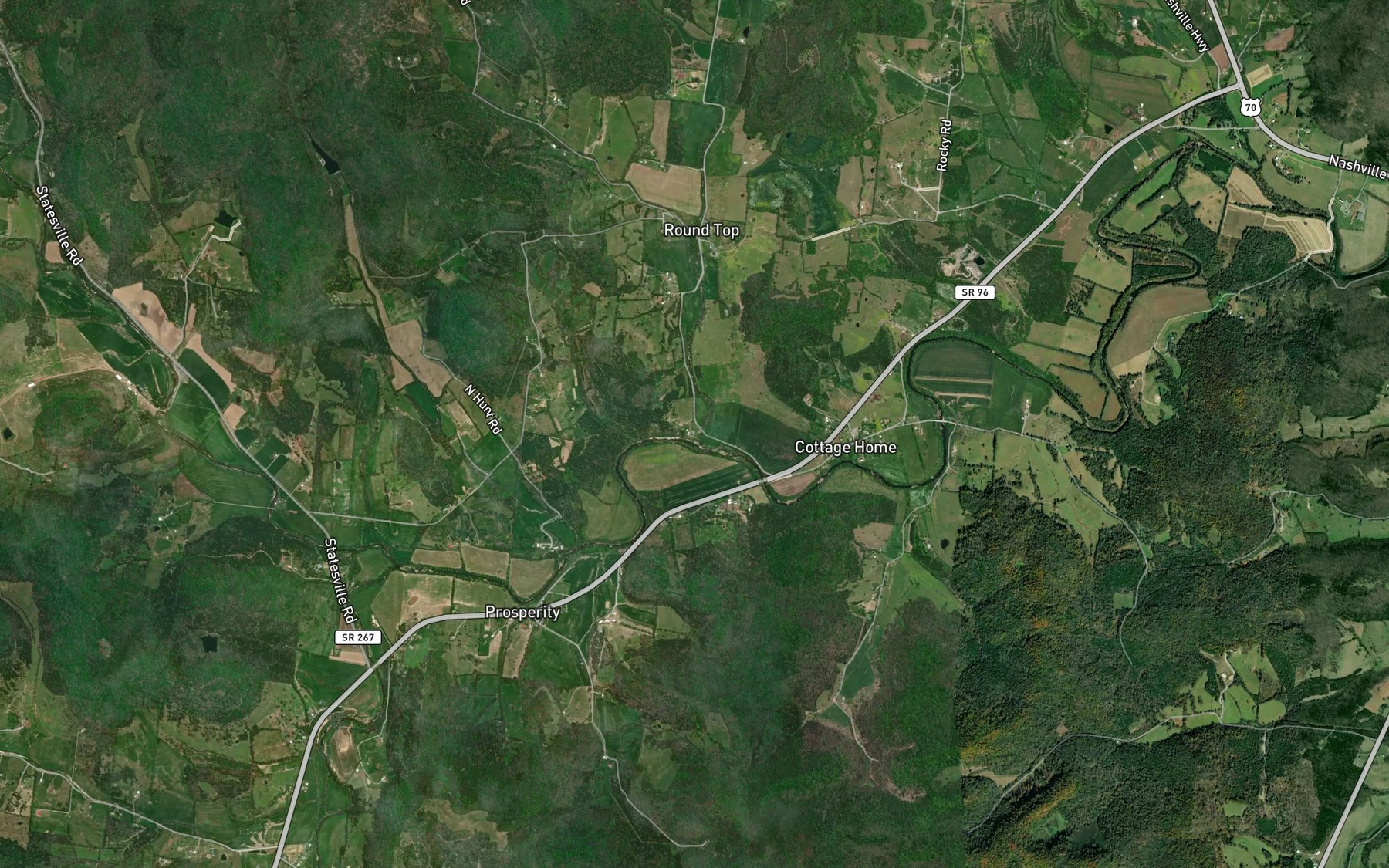 Satellite map of the Purtle Creek