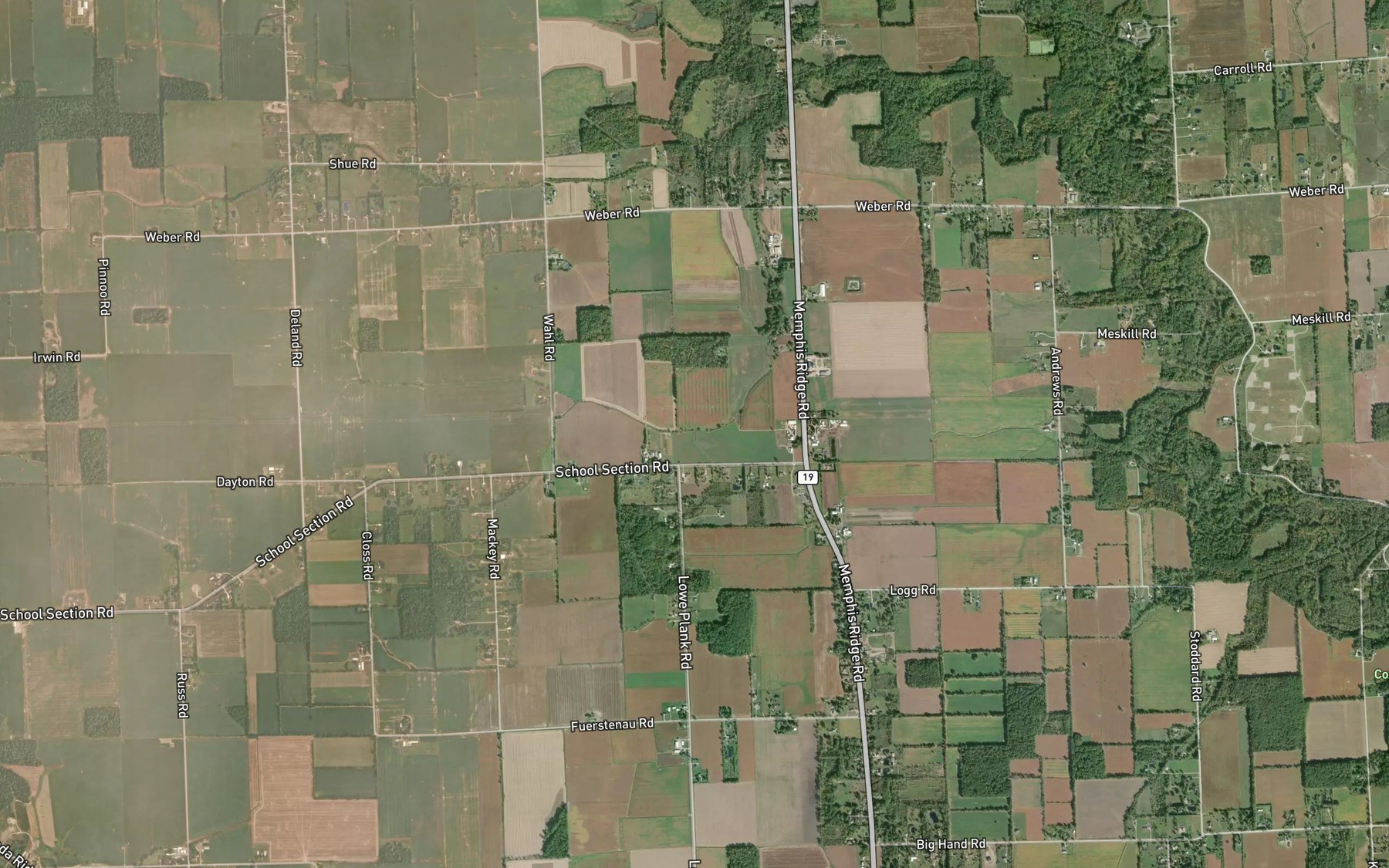 Satellite map of the Jeffrey Drain