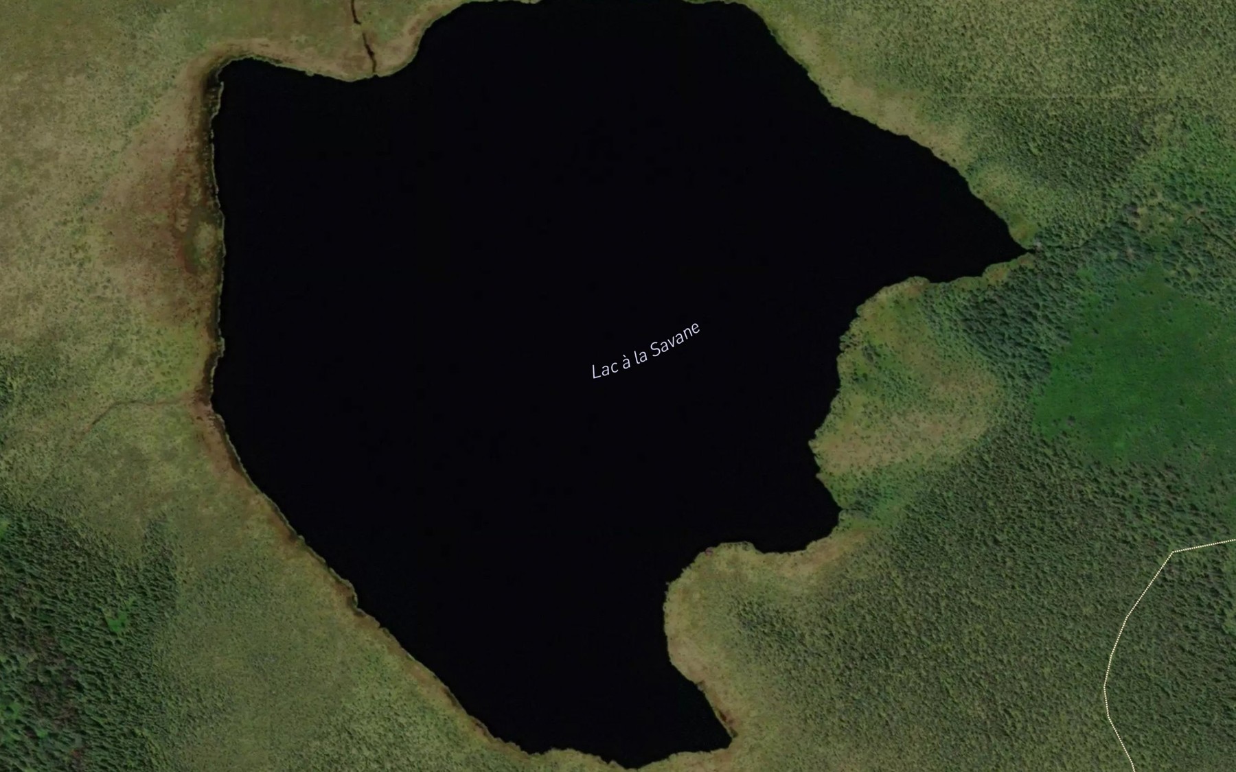 Satellite map of the Lac a la Savane