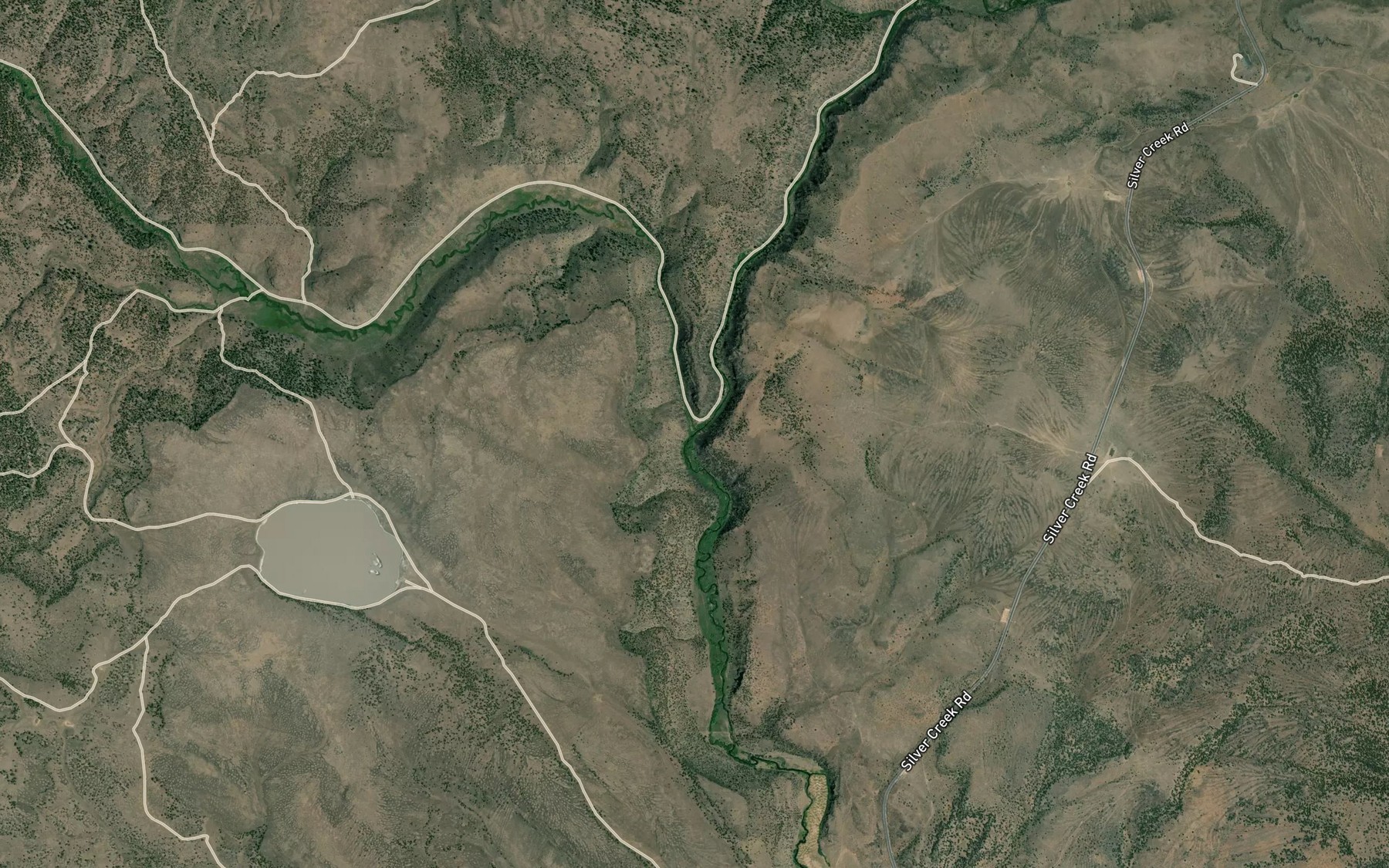 Satellite map of the Nicoll Creek