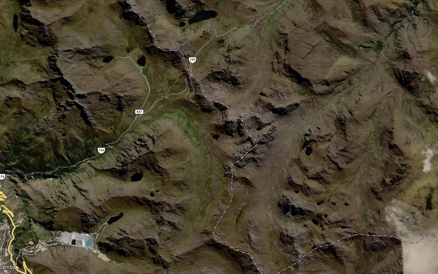 Satellite map of the Laguna Negra