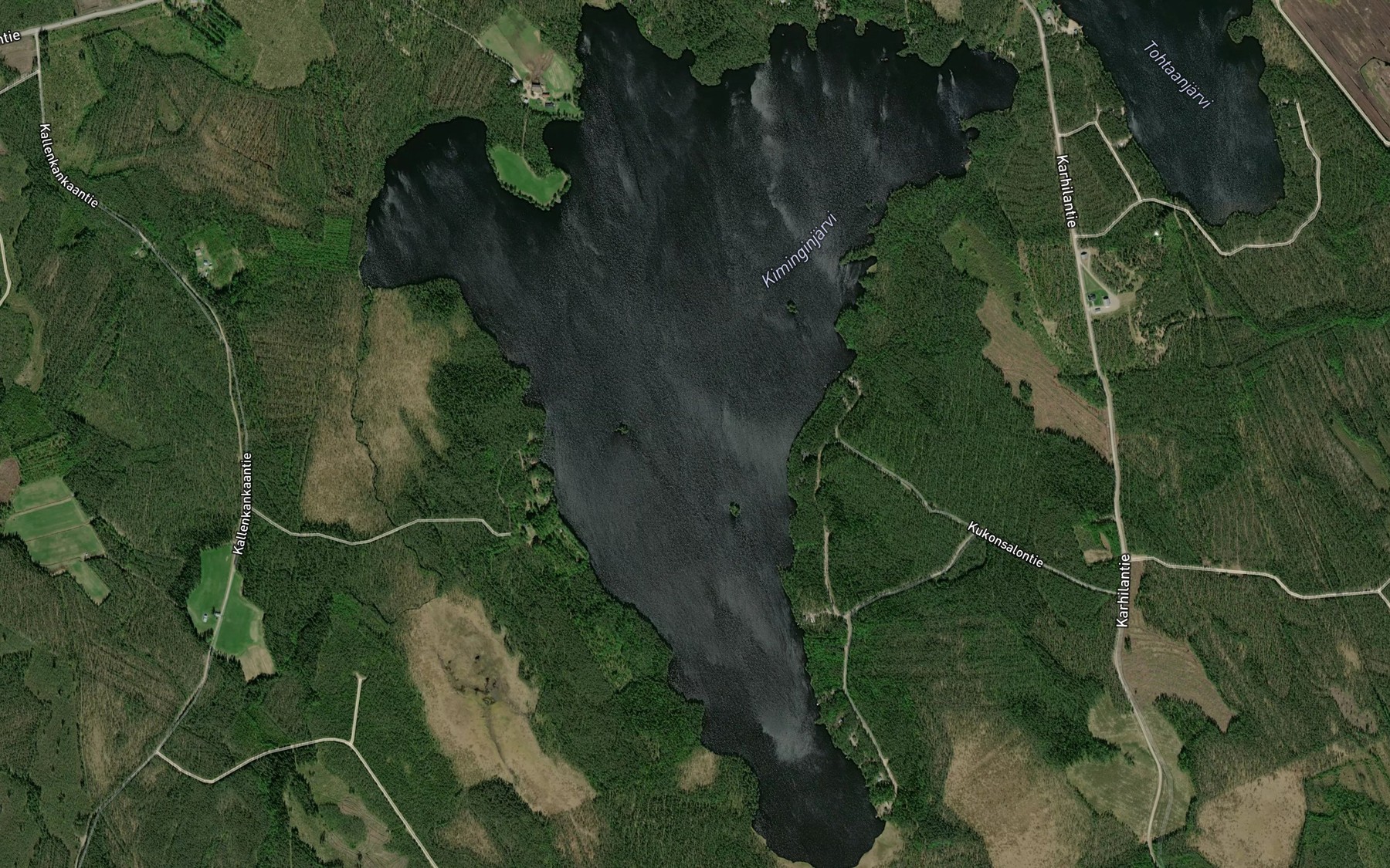 Satellite map of the Kiminginjarvi