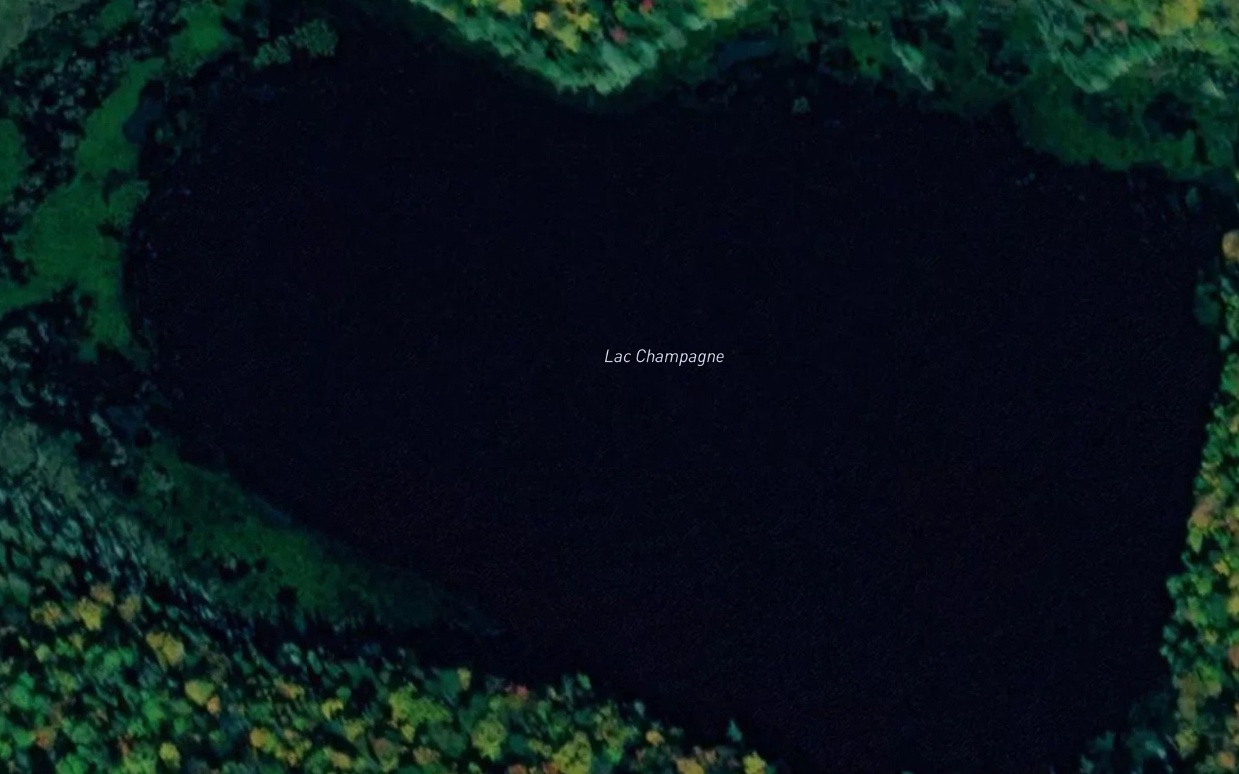 Satellite map of the Lac Champagne