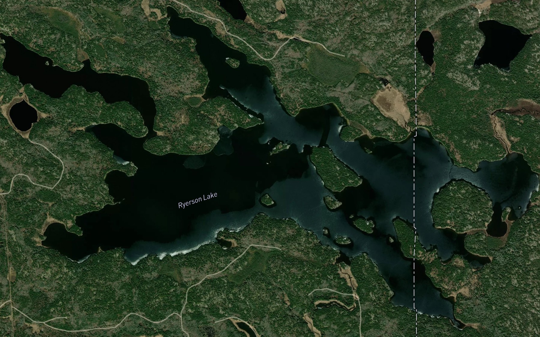 Satellite map of the Ryerson Lake